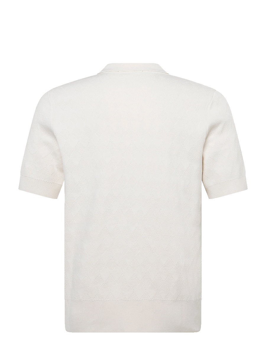 Fred Perry - POINTELLE KNITTED SHIRT - polostrik - ecru - 2