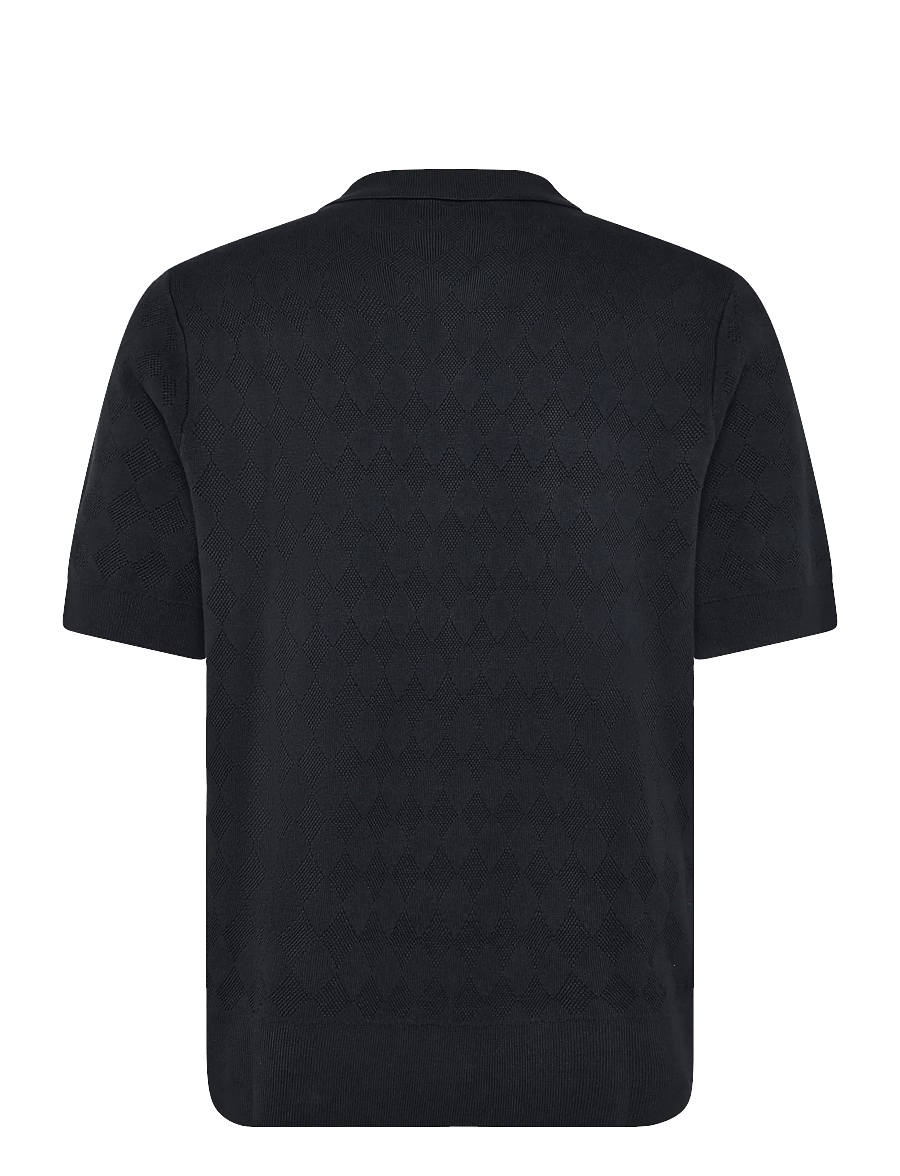 Fred Perry - POINTELLE KNITTED SHIRT - langärmlige strick-polohemden - navy - 2