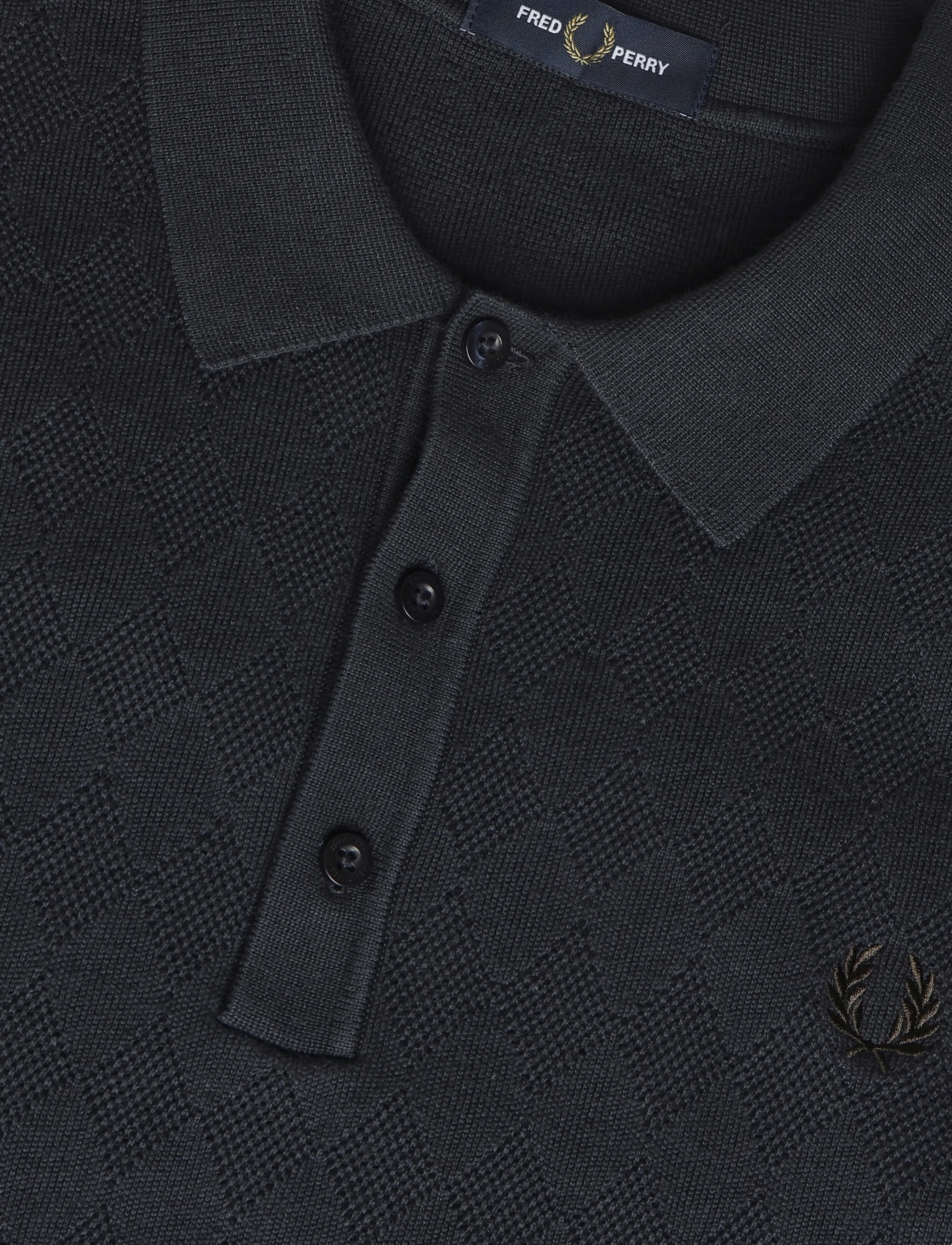 Fred Perry - POINTELLE KNITTED SHIRT - knitted polos - navy - 4