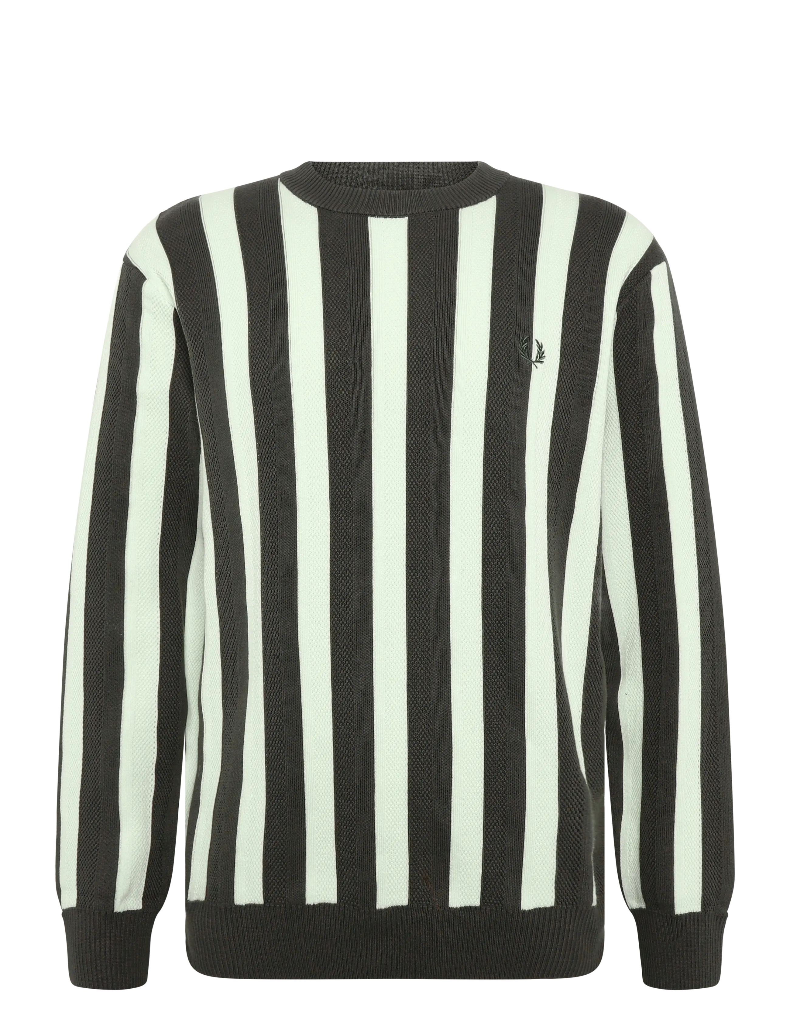Fred Perry - TEXTURED STRIPE JUMPER - field green - 1
