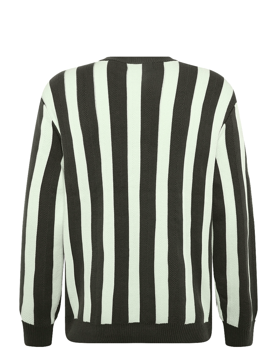 Fred Perry - TEXTURED STRIPE JUMPER - rund hals - field green - 2