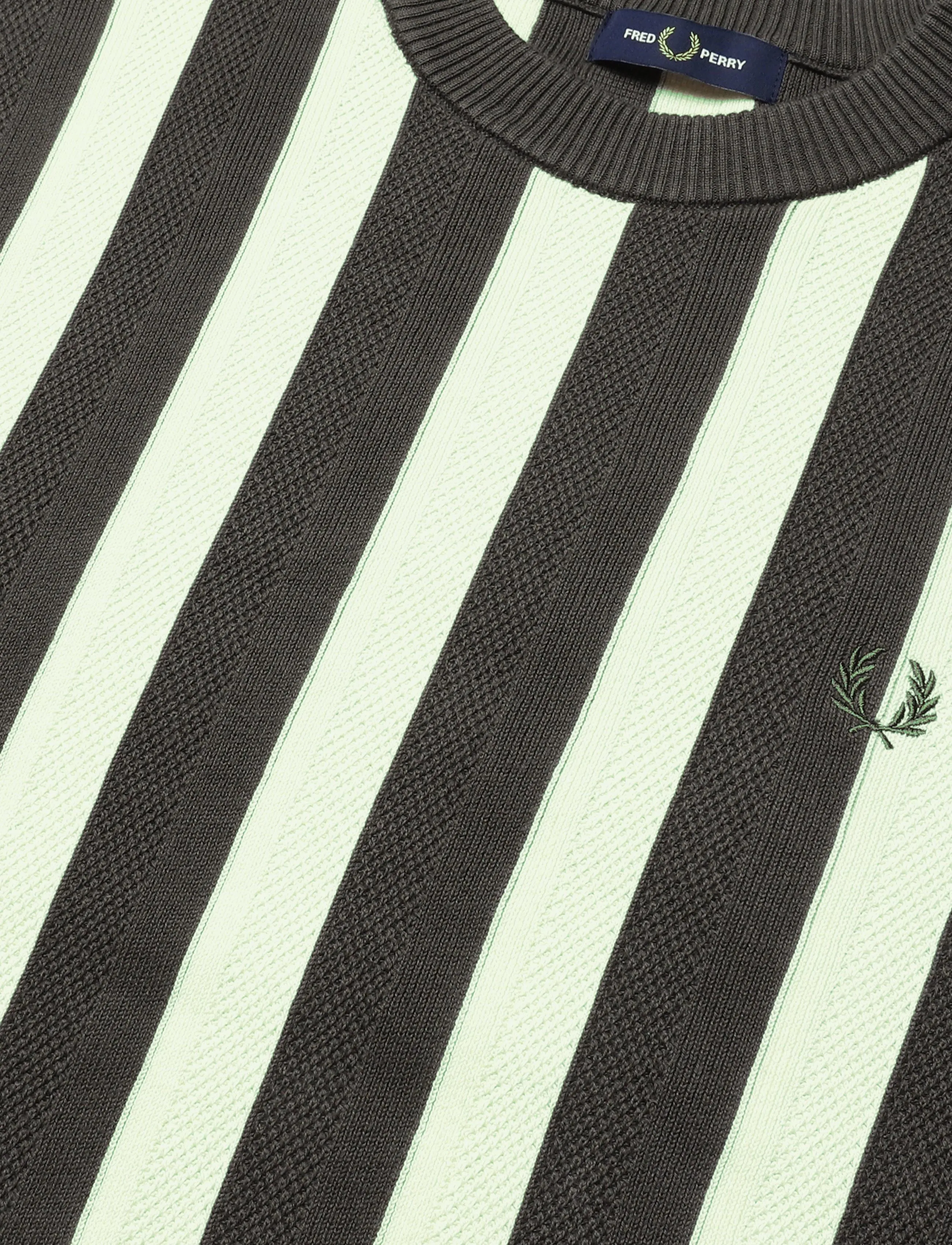 Fred Perry - TEXTURED STRIPE JUMPER - field green - 4