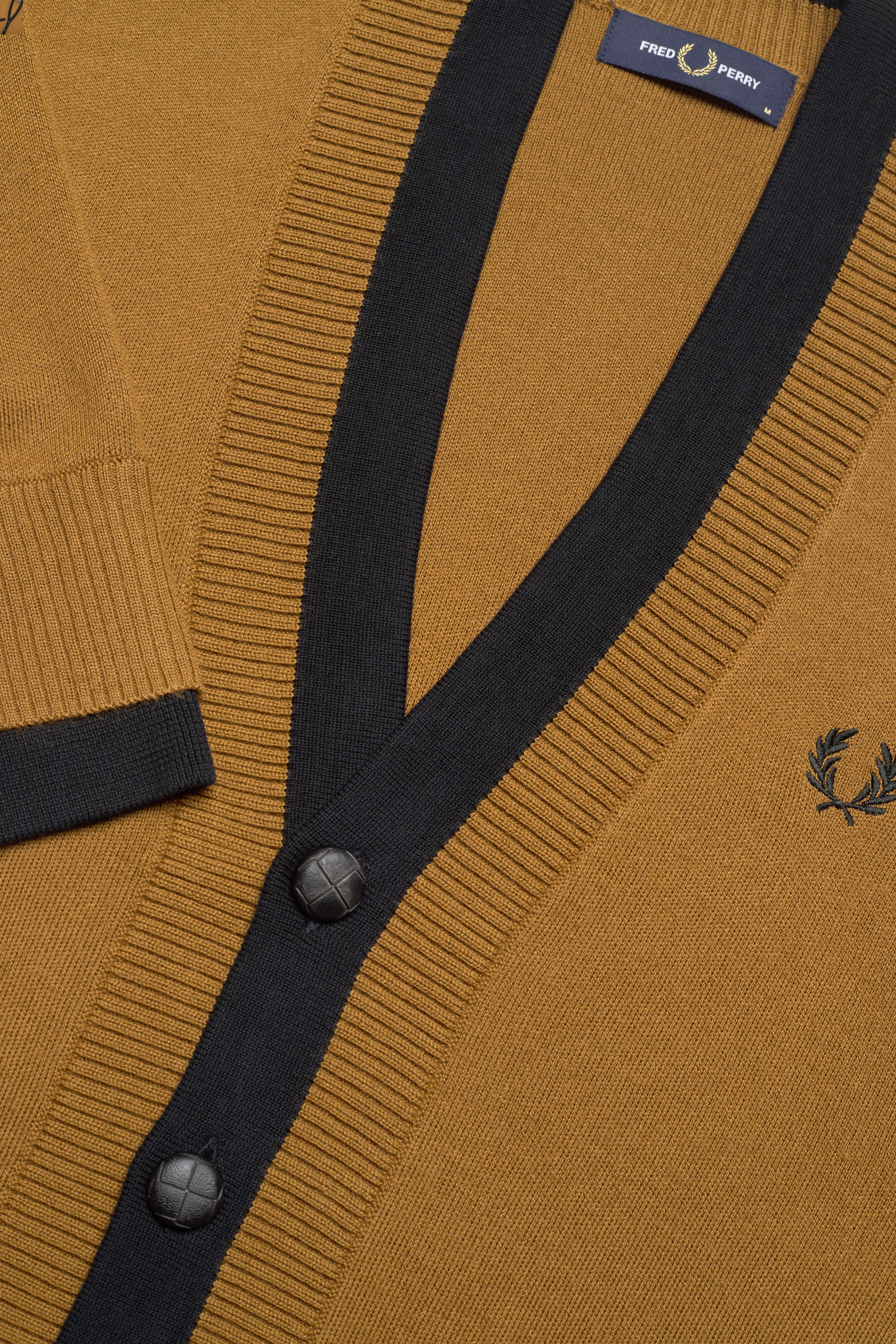 Fred Perry - DOUBLE PLACKET CARDIGN - dark caramel - 2