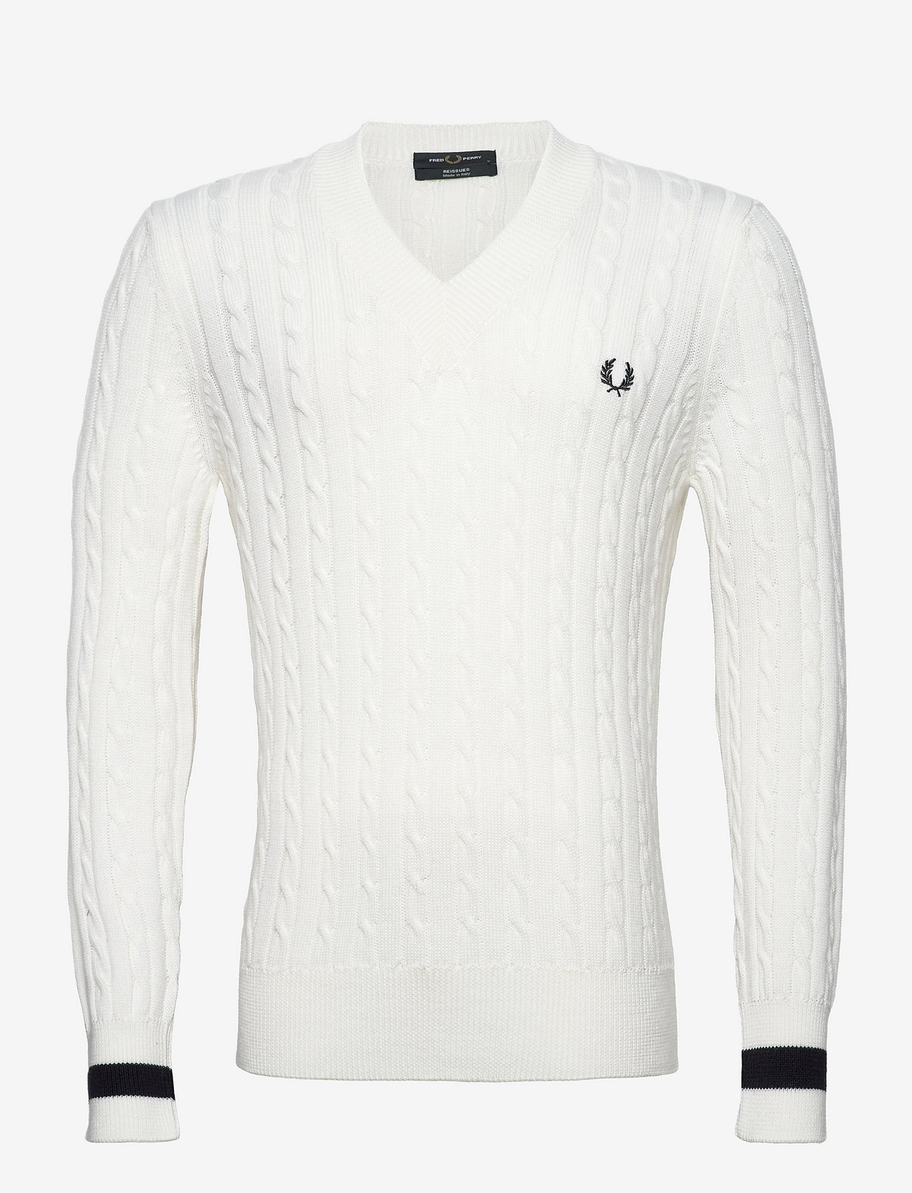 Fred Perry - V/N CABLE KNIT JUMPER - ecru - 0