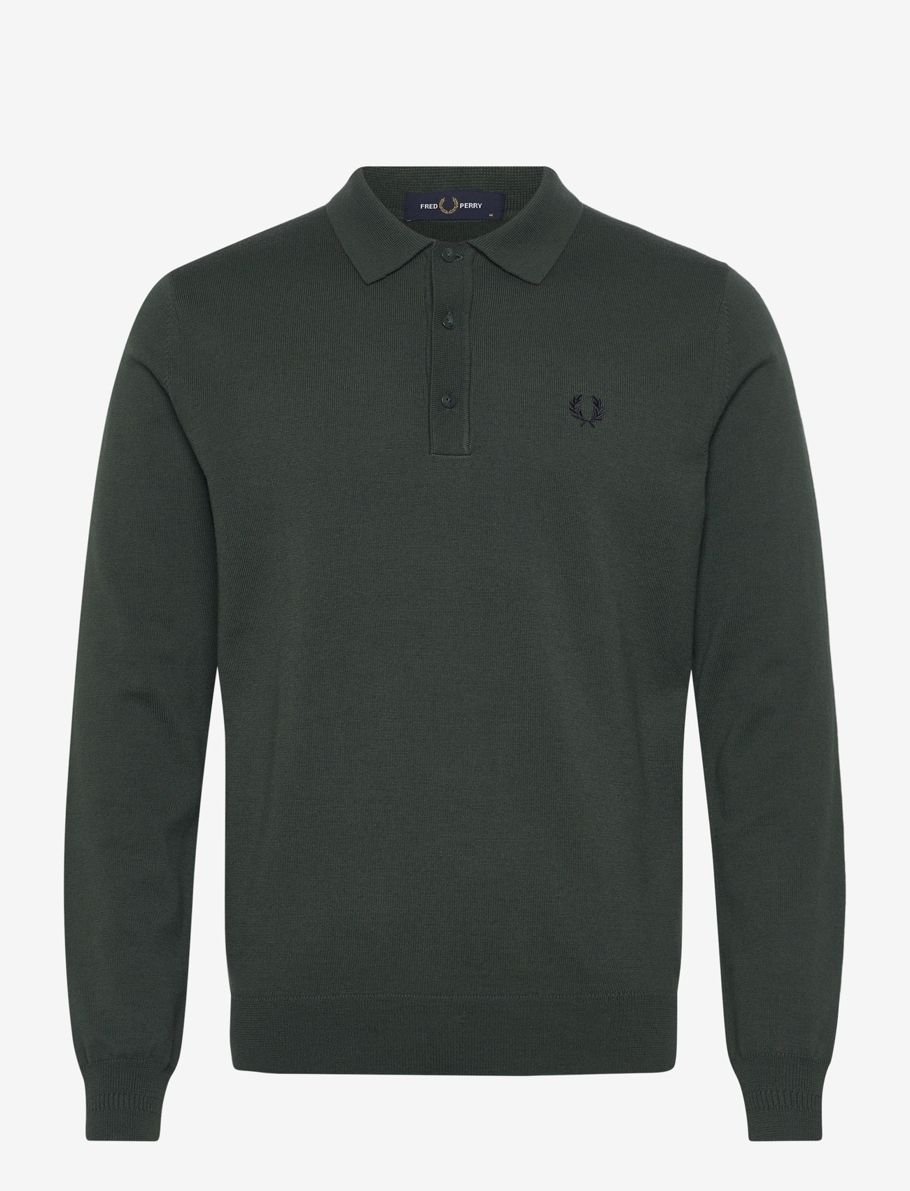 Fred Perry - CLASSIC KNITTED SHIRT LS - long-sleeved polos - court green - 0