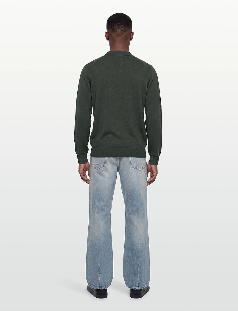 Fred Perry - CLASSIC KNITTED SHIRT LS - court green - 4