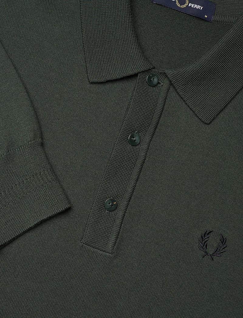 Fred Perry - CLASSIC KNITTED SHIRT LS - lange mouwen - court green - 2