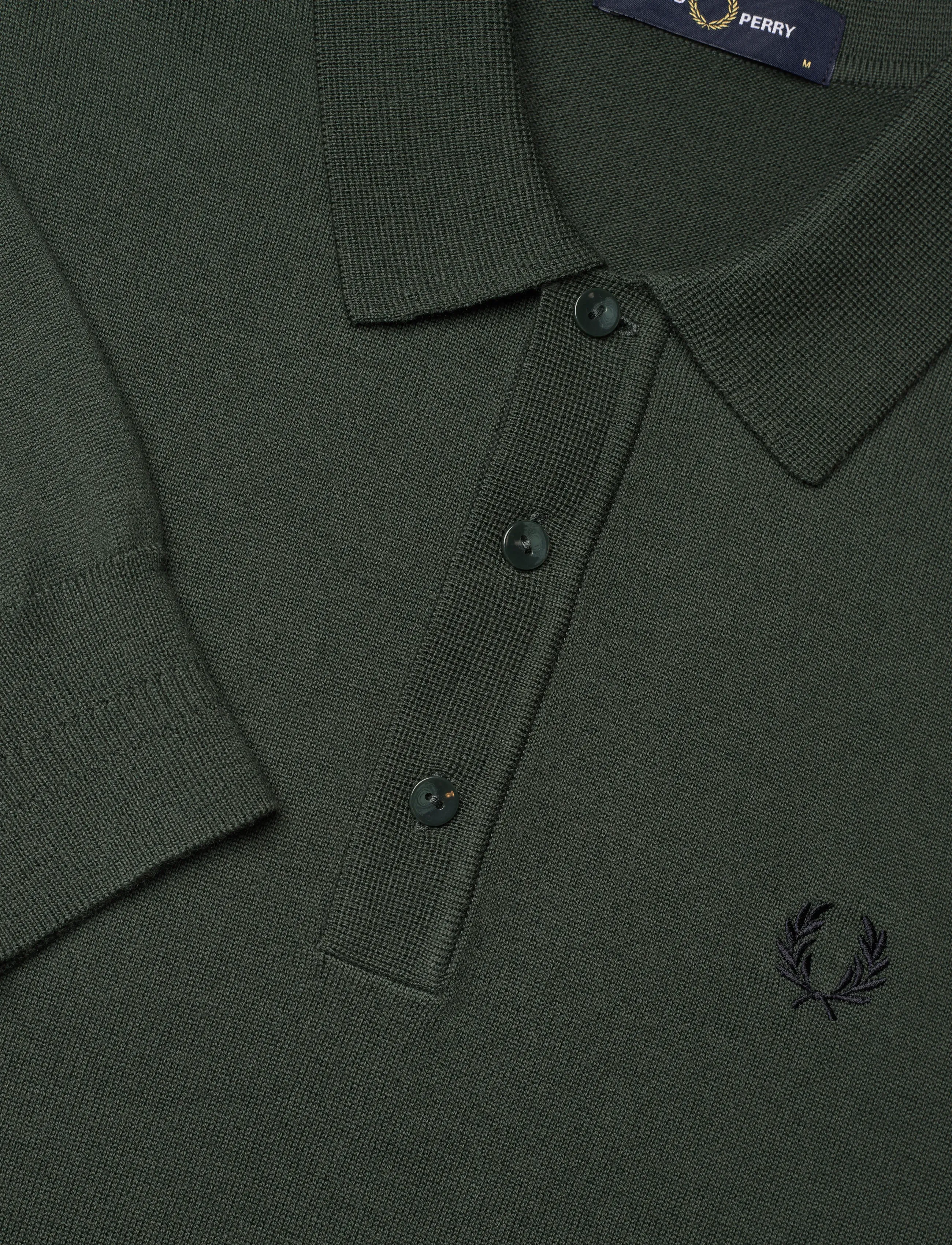 Fred Perry - CLASSIC KNITTED SHIRT LS - court green - 5