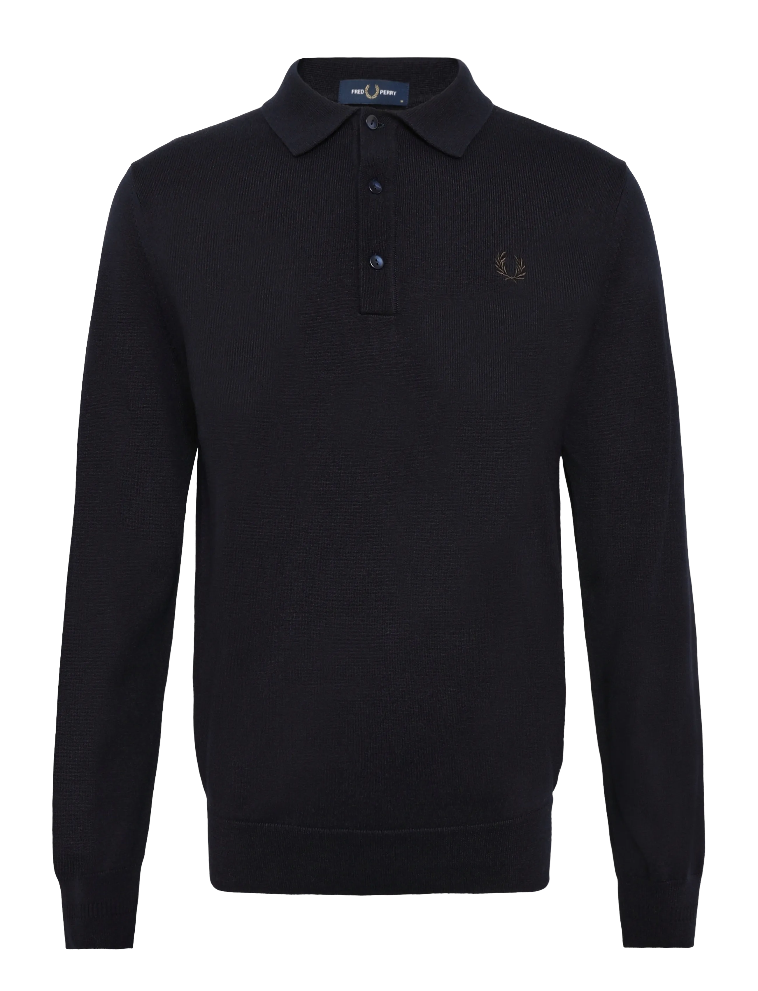 Fred Perry - CLASSIC KNITTED SHIRT LS - navy - 1