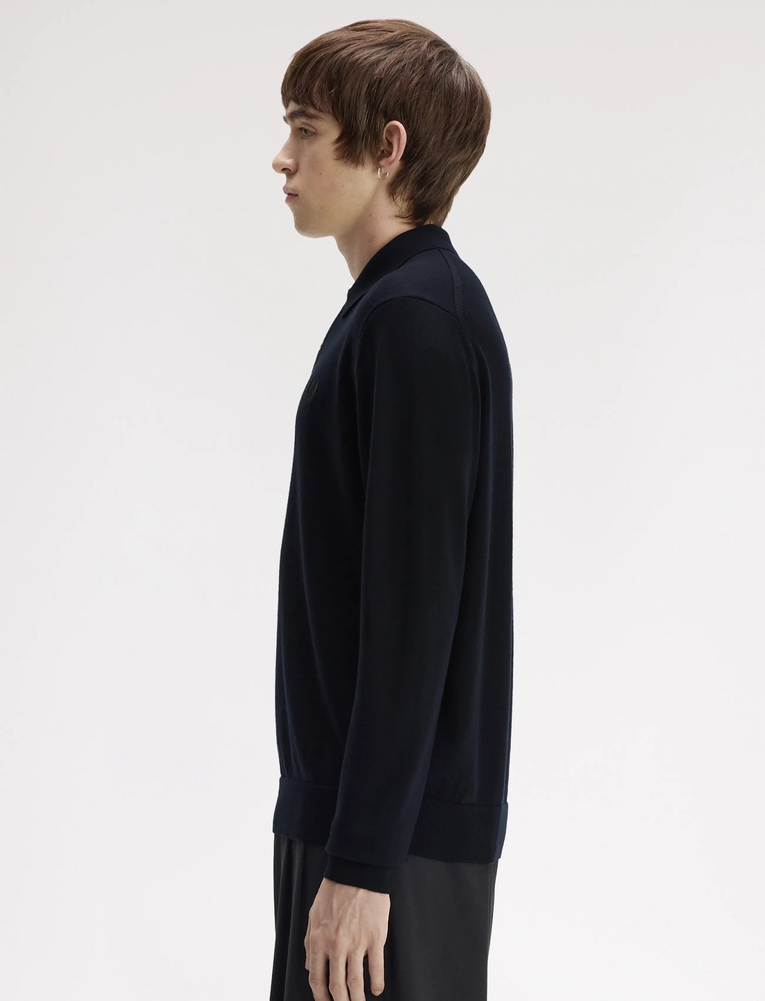 Fred Perry - CLASSIC KNITTED SHIRT LS - navy - 3
