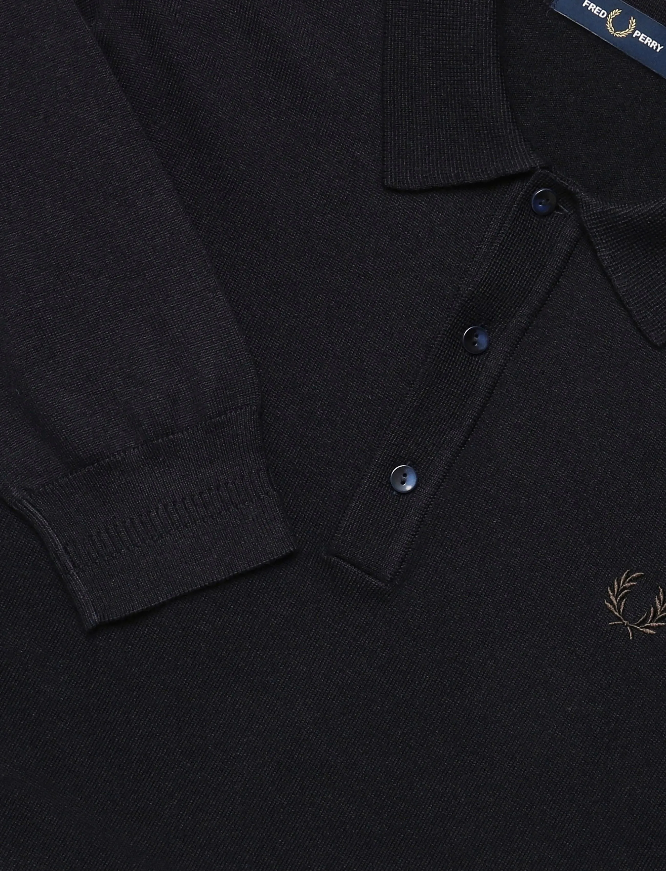 Fred Perry - CLASSIC KNITTED SHIRT LS - navy - 4
