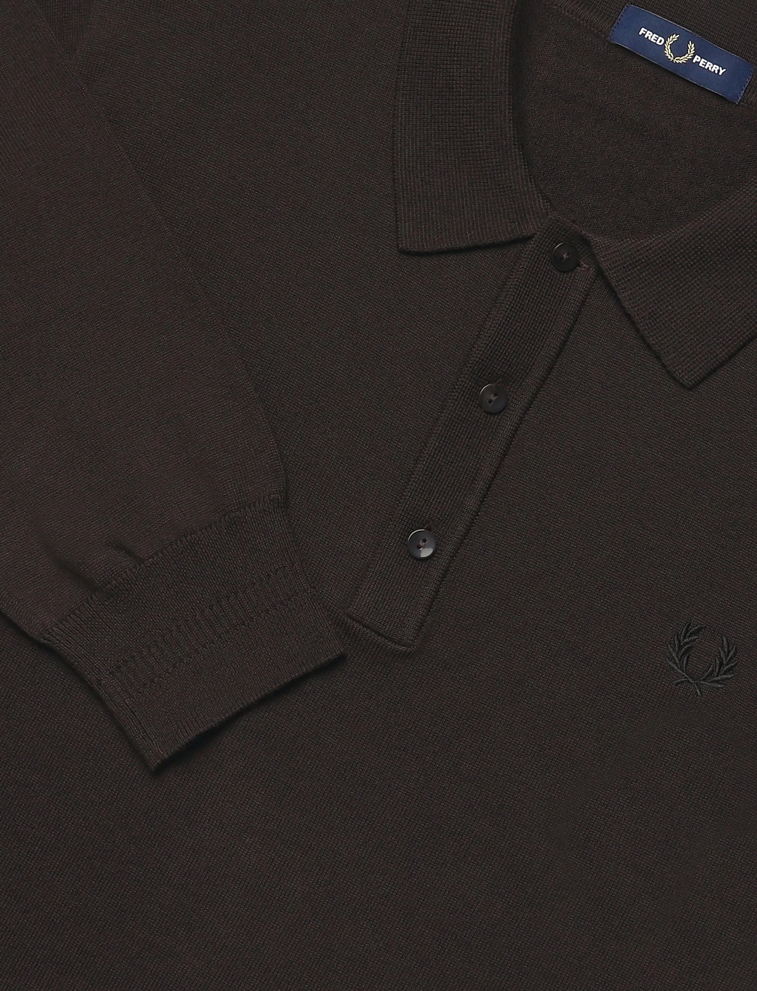 Fred Perry - CLASSIC KNITTED SHIRT LS - langärmelig - rich brown - 4