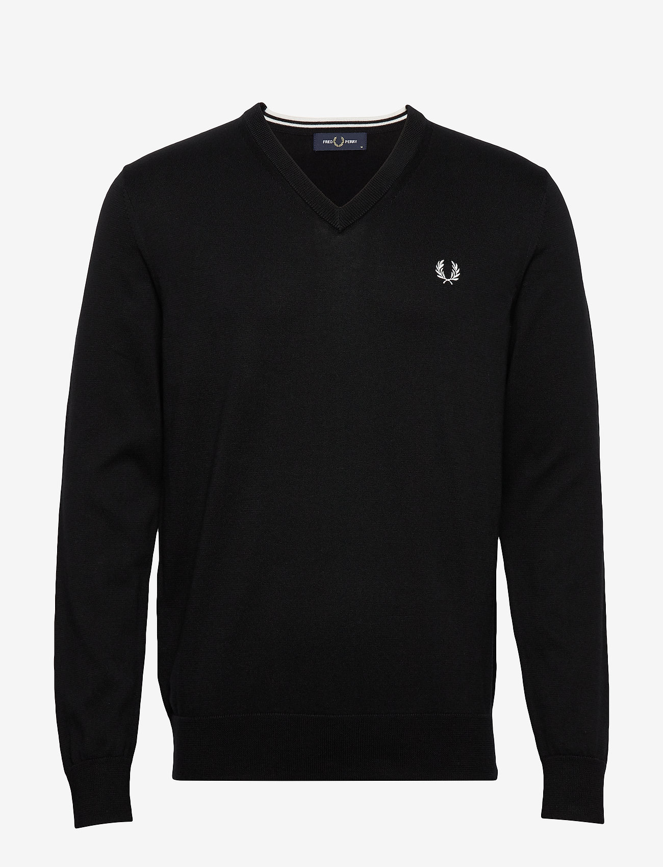Fred Perry - CLASSIC COTT. V/N JMPR - black - 0