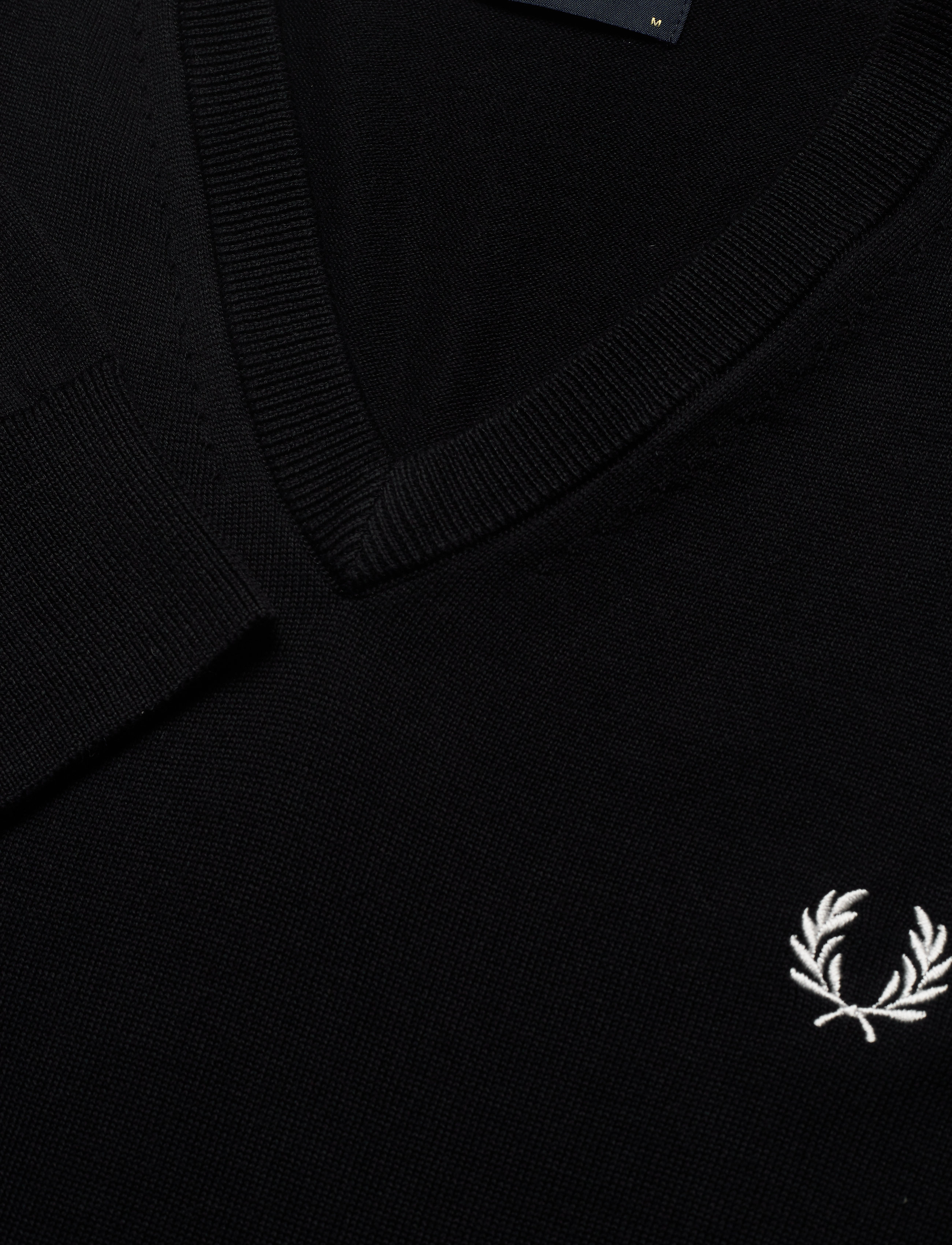 Fred Perry - CLASSIC COTT. V/N JMPR - black - 2