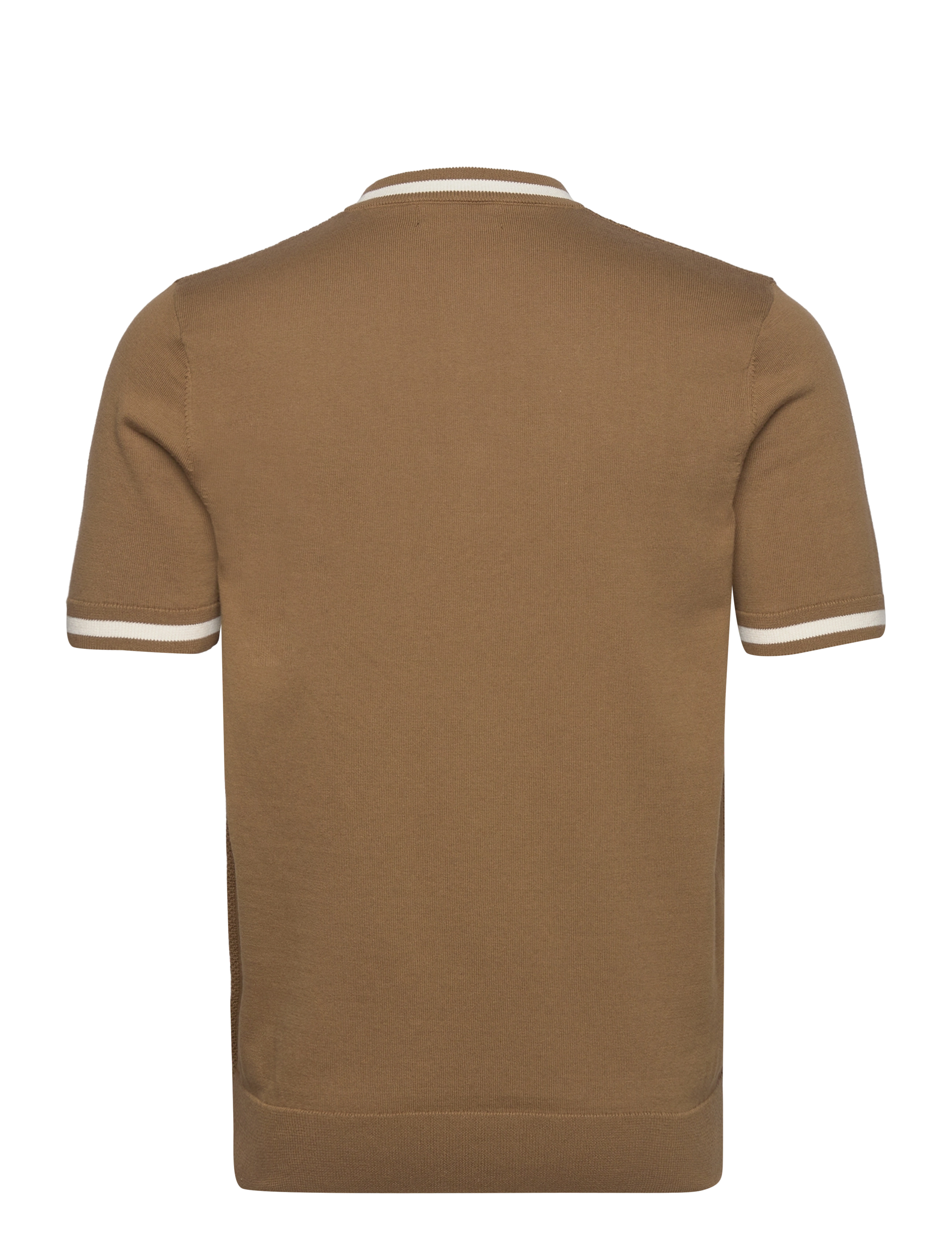 Fred Perry - TEXTUR FRONT KNIT HENLEY - shaded stone - 1