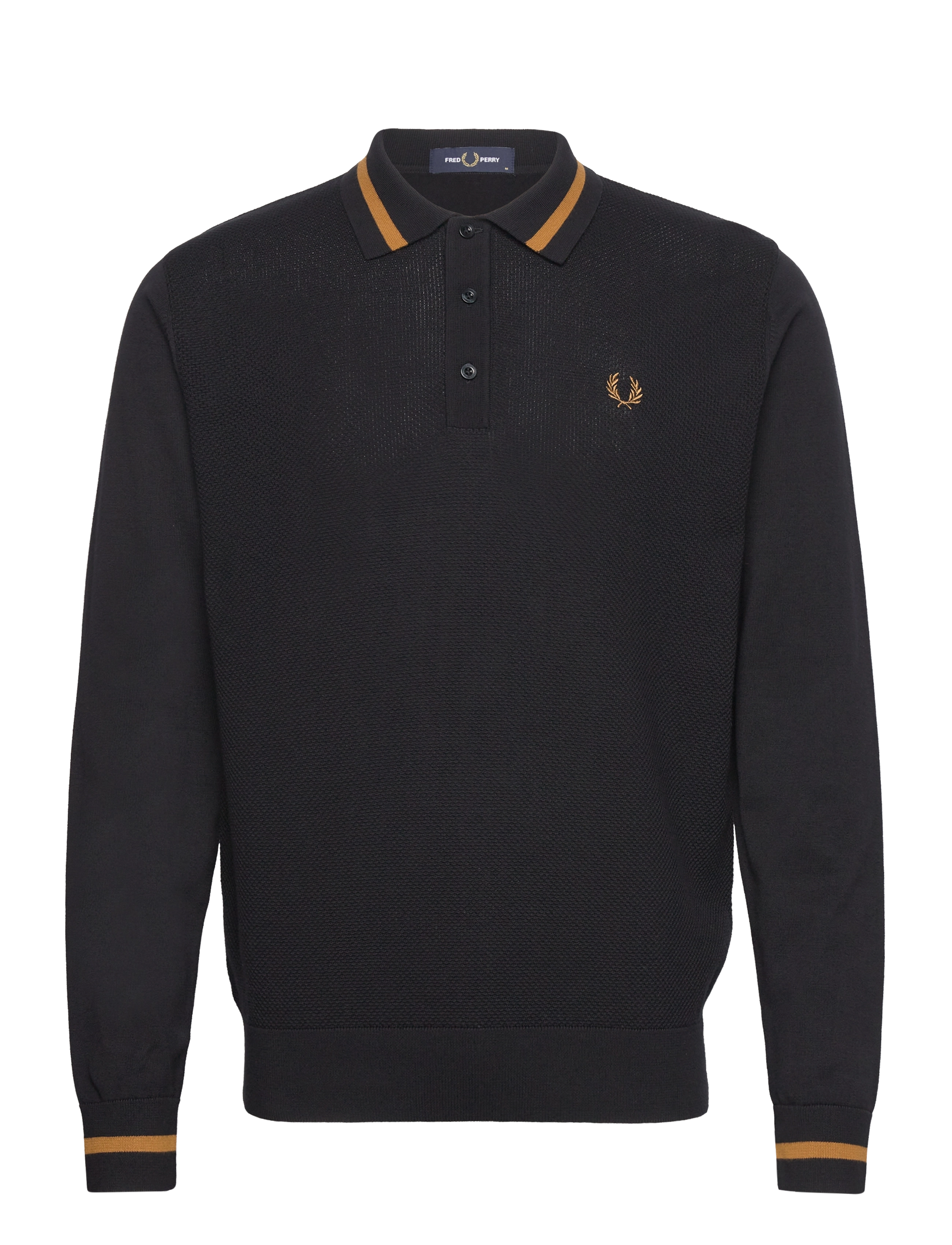 TEXTU FRONT KNIT SHIRT - BLACK