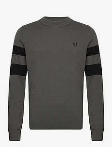 TIPPED SLEEVE JUMPER, Fred Perry