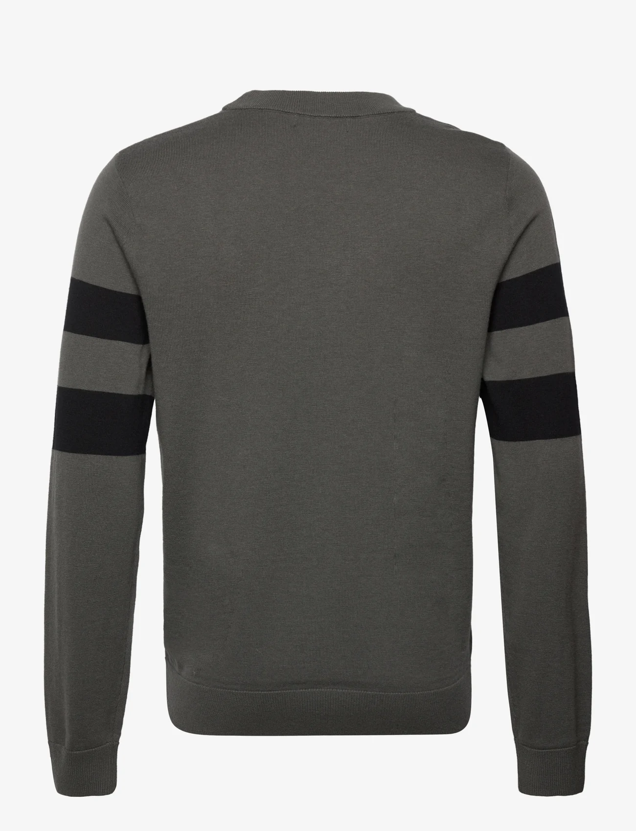 Fred Perry - TIPPED SLEEVE JUMPER - strik med rund hals - field green - 1