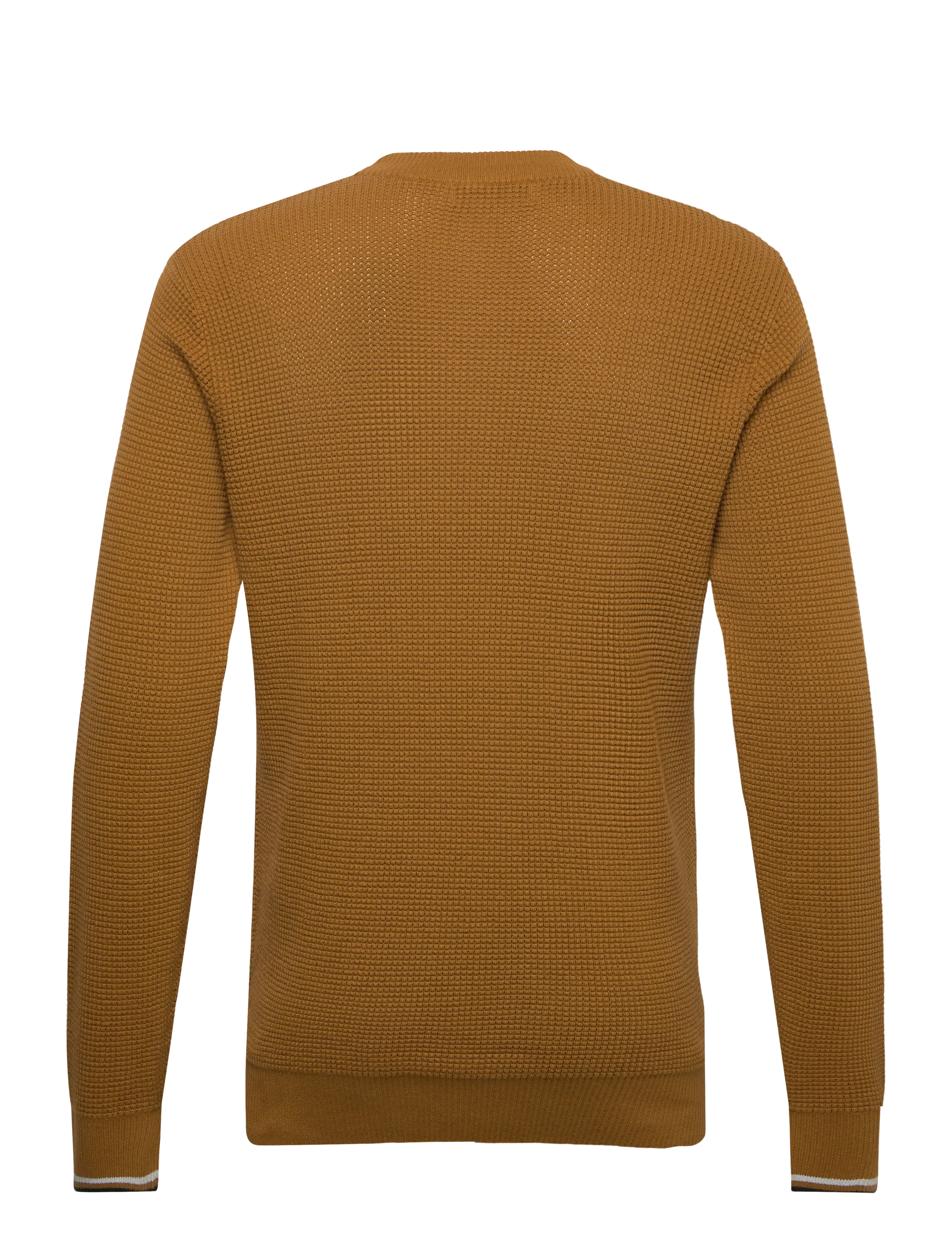 Fred Perry - WAFFLE STITCH JUMPER - Ümara kaelusega - dark caramel - 2