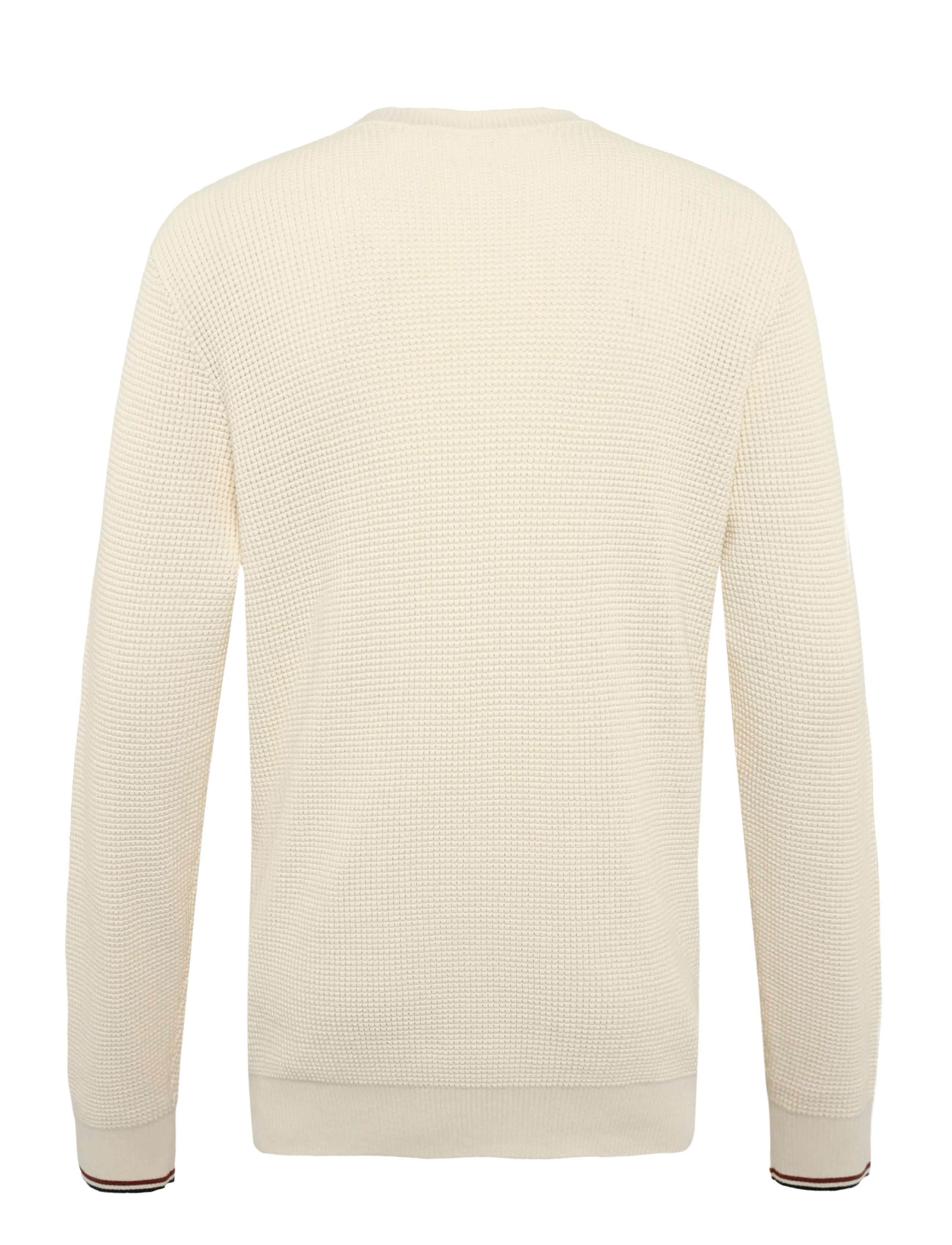 Fred Perry - WAFFLE STITCH JUMPER - rund hals - ecru - 2