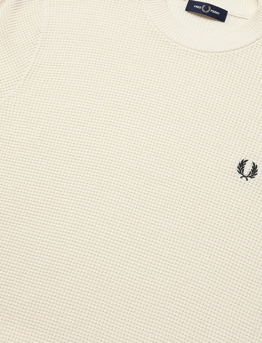 Fred Perry - WAFFLE STITCH JUMPER - rundhals - ecru - 4