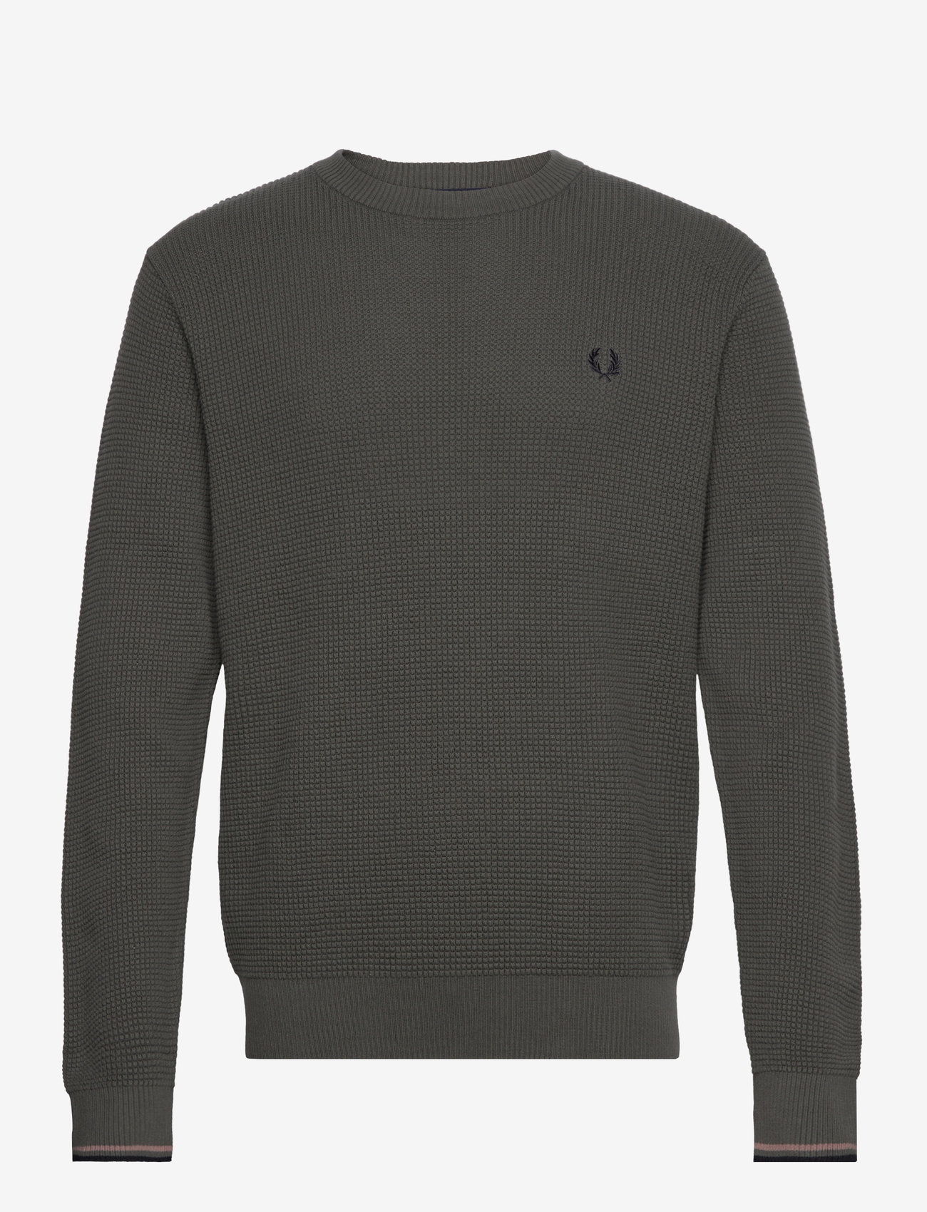 Fred Perry - WAFFLE STITCH JMPR - field green - 1