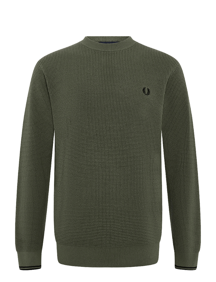 Fred Perry - WAFFLE STITCH JUMPER - rundhals - lrl wrth green - 1