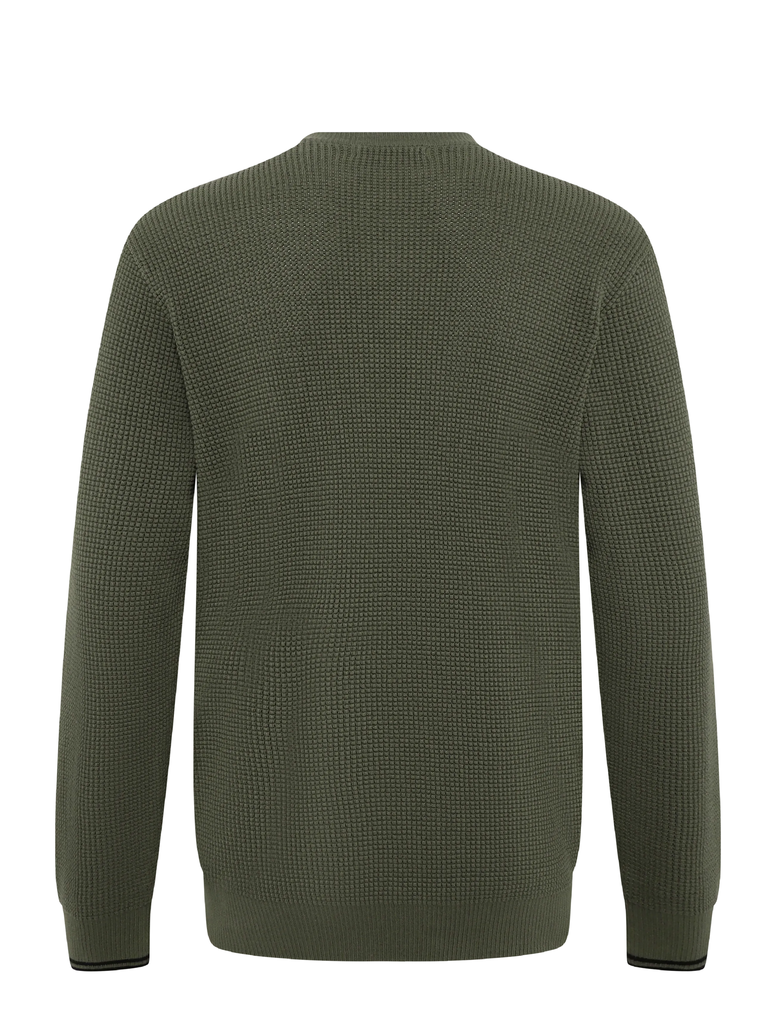 Fred Perry - WAFFLE STITCH JUMPER - rund hals - lrl wrth green - 2