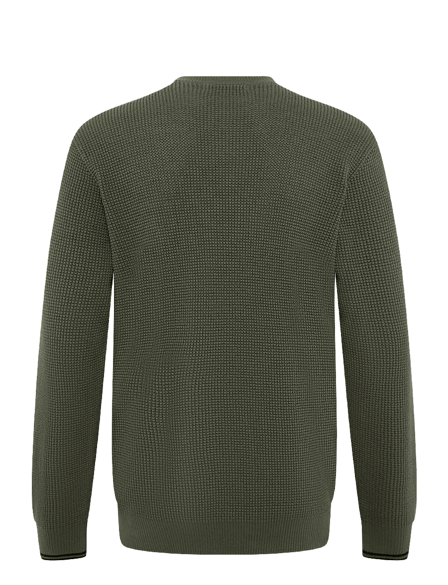 Fred Perry - WAFFLE STITCH JUMPER - rundhals - lrl wrth green - 2