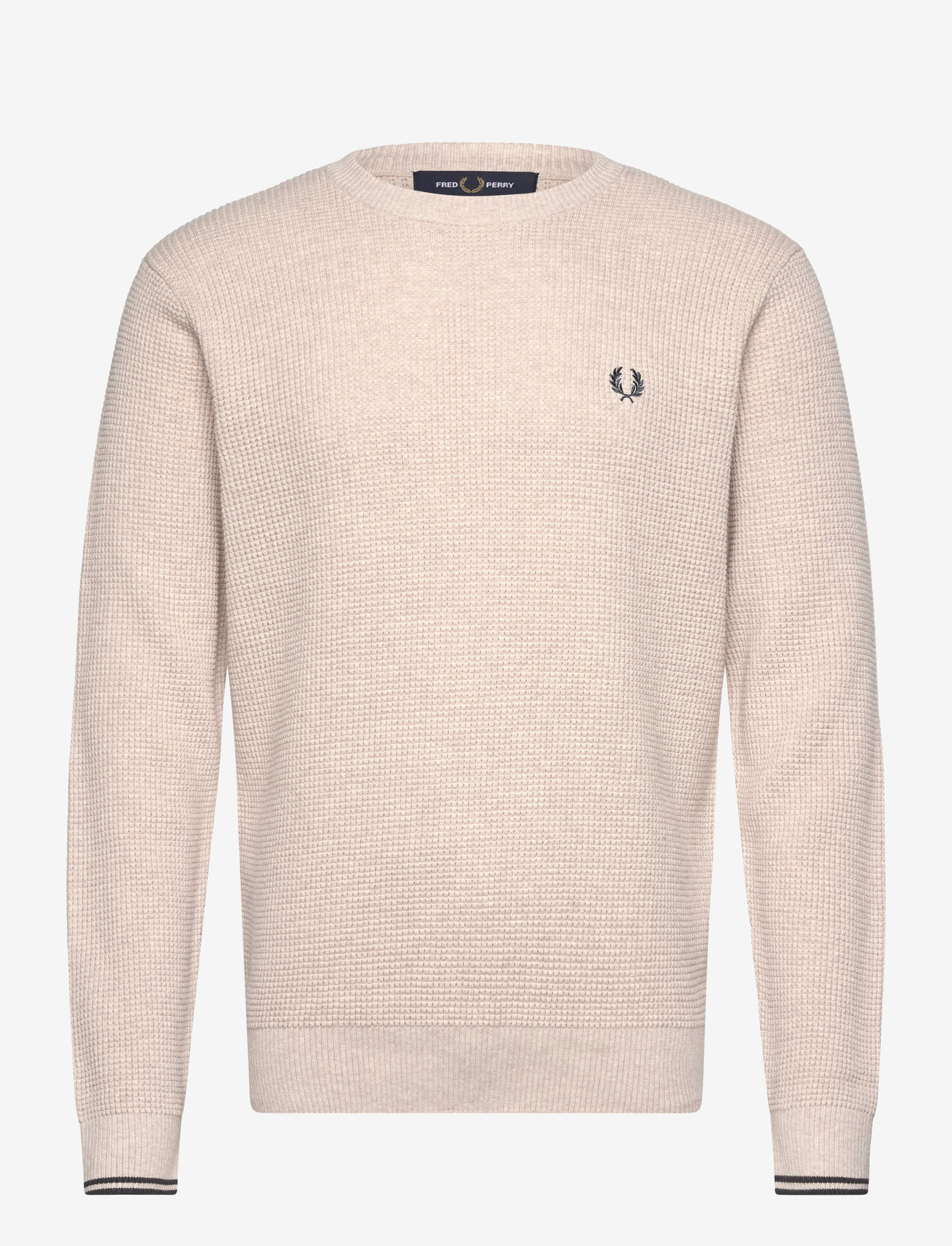 Fred Perry - WAFFLE STITCH JMPR - porridge marl - 1