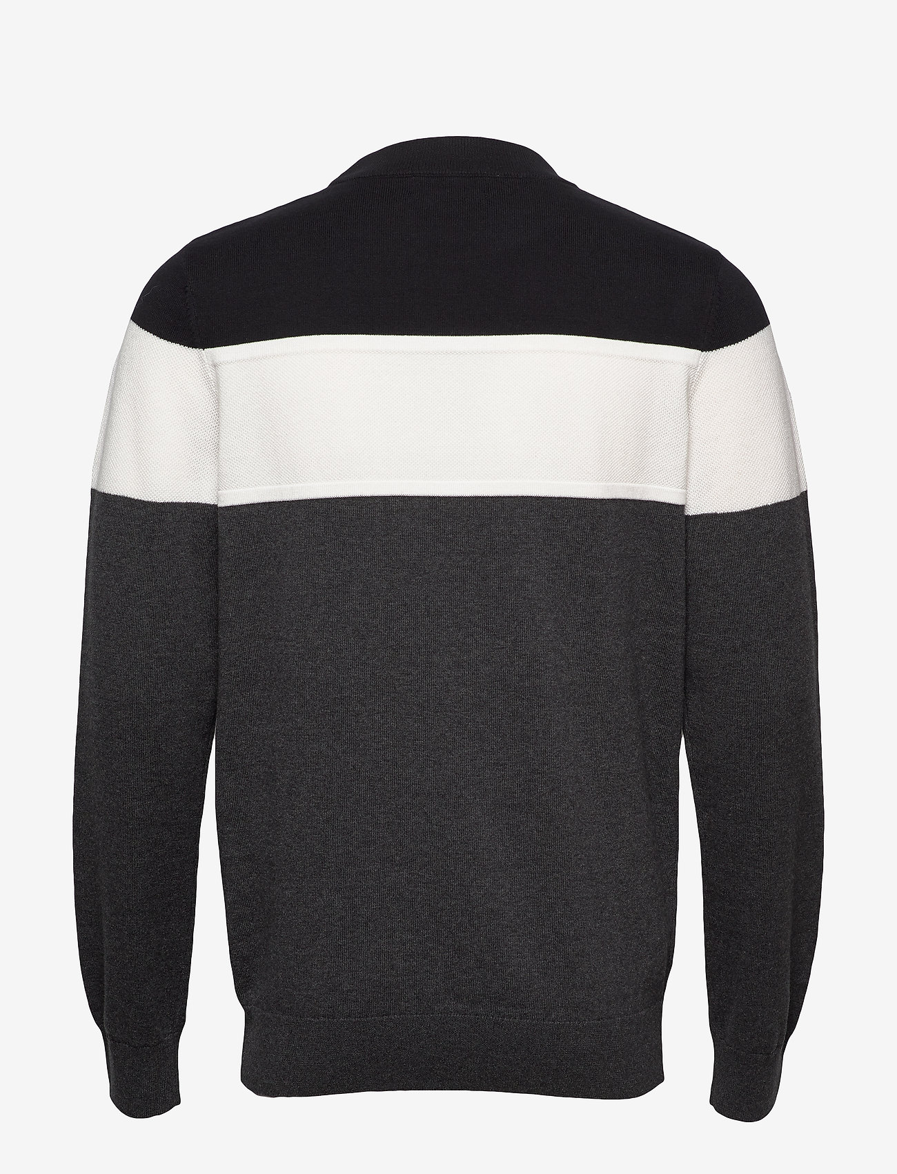 Fred Perry - PANELLED JUMPER - charcoal sol mar - 1