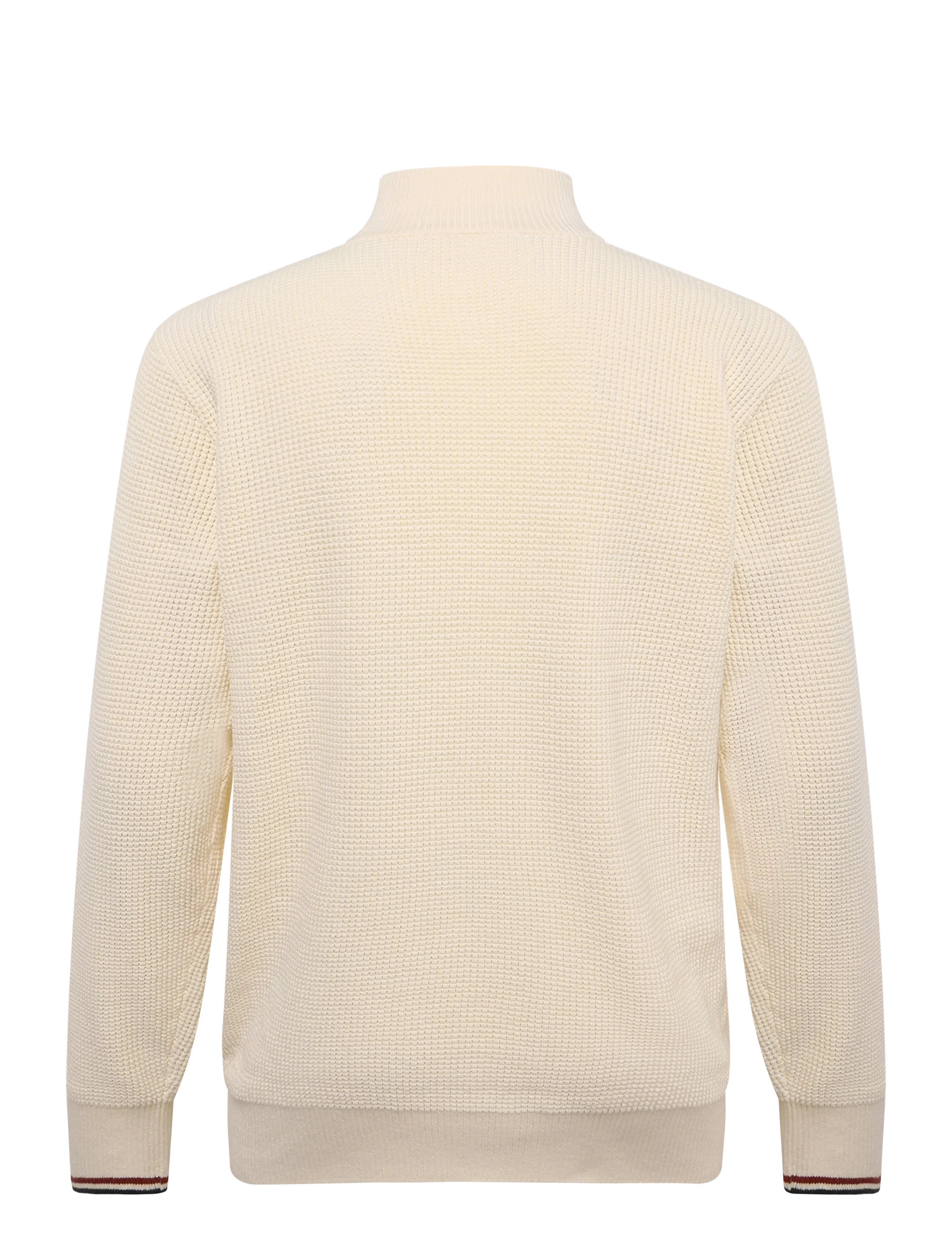 Fred Perry - WAFFLE STITCH HALF ZIP JMPR - ecru - 2
