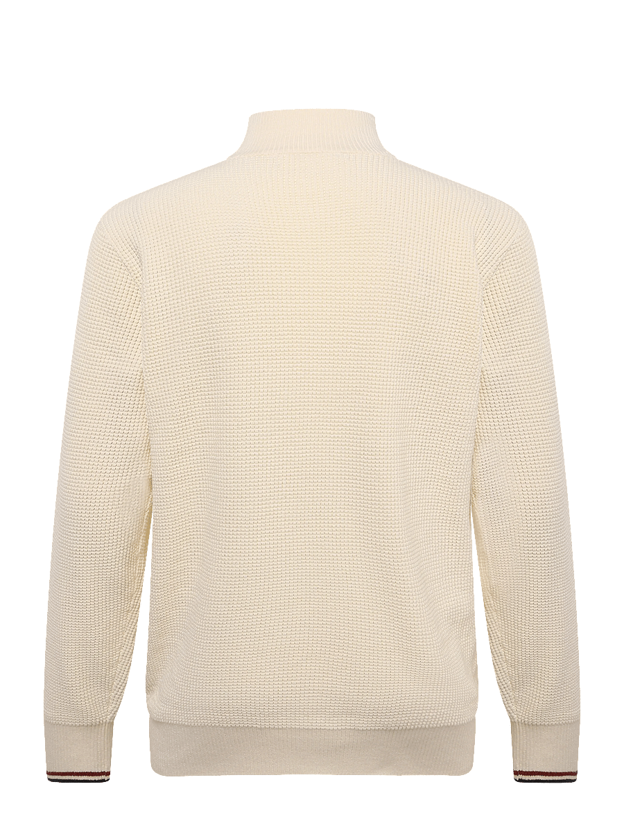 Fred Perry - WAFFLE STITCH HALF ZIP JMPR - pullover mit halbem reißverschluss - ecru - 2