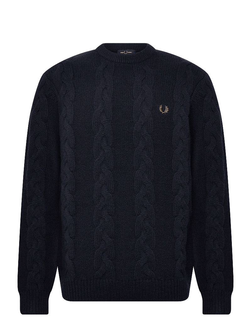 Fred Perry - CHUNKY CABLE KNIT JMPR - rundhals - navy - 0