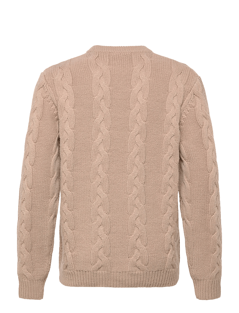 Fred Perry - CHUNKY CABLE KNIT JMPR - rundhalsad - warm oat - 1