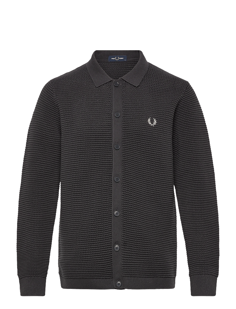 Fred Perry - POINTELLE BUTTON T CRDGN - cardigans - anchor grey - 0