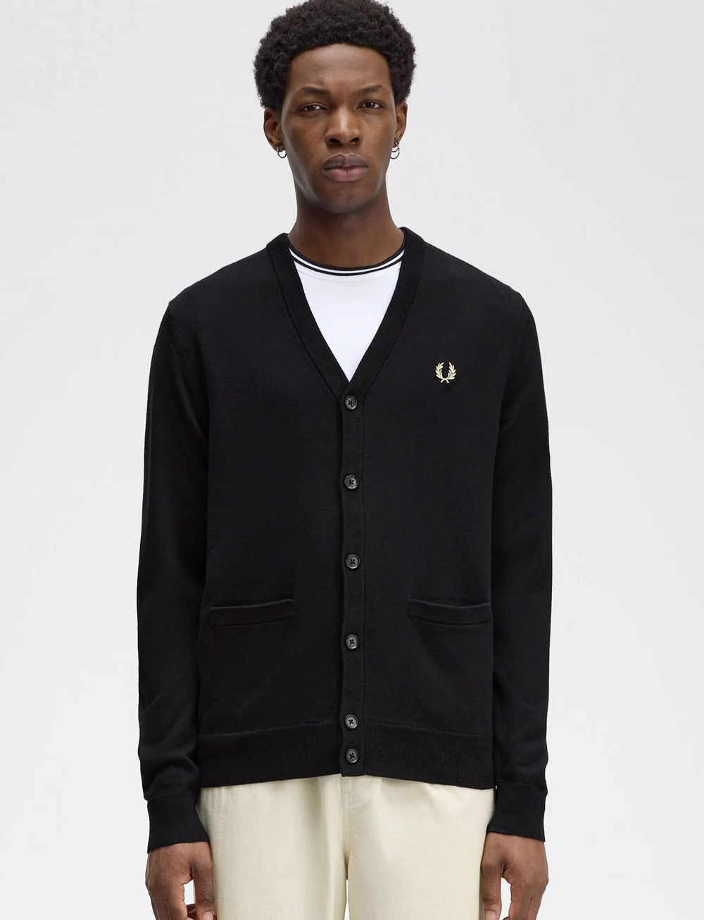 Fred Perry - CLASSIC CARDIGAN - cardigans - black - 0