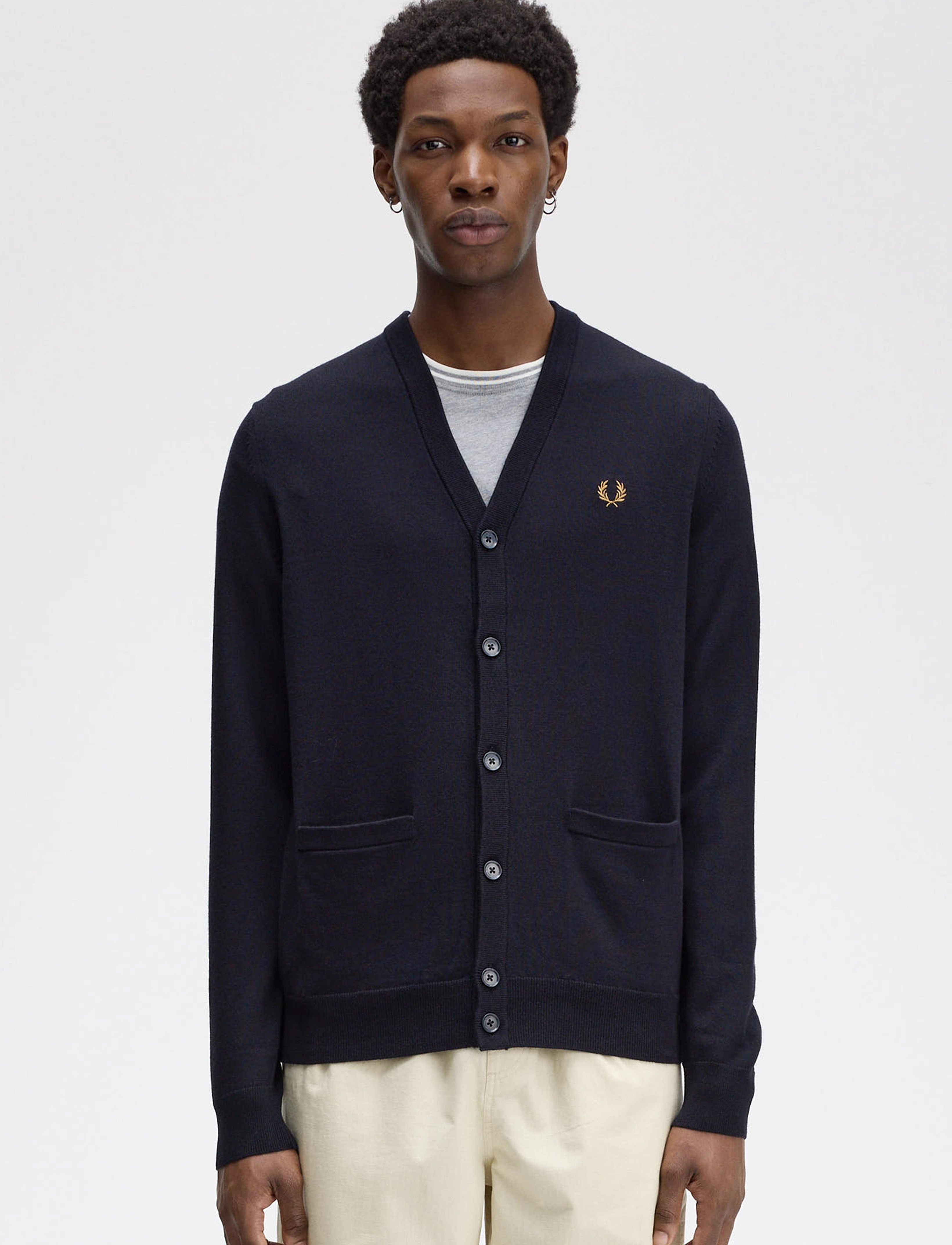 Fred Perry CLASSIC CARDIGAN - Preppy - NAVY / navy