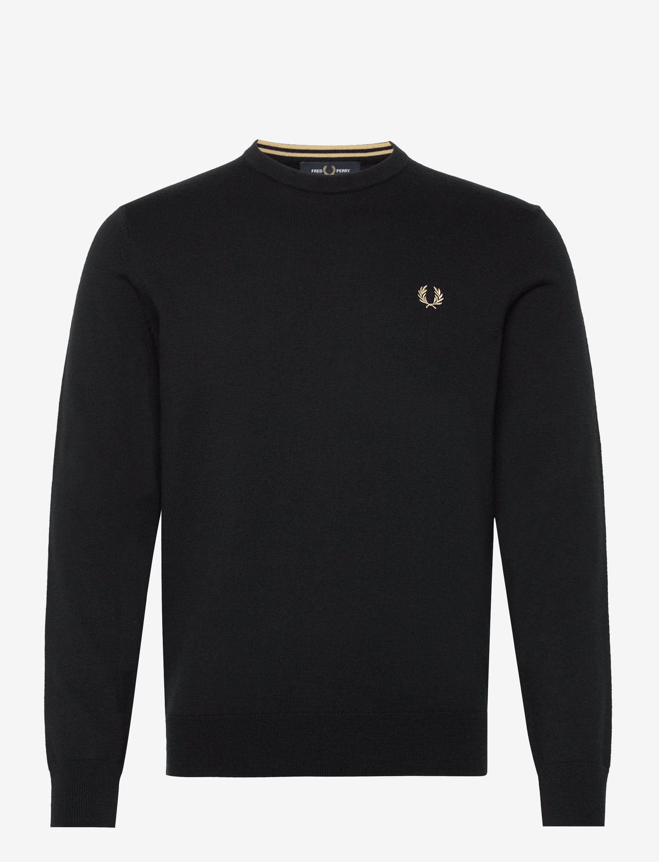 Fred Perry - CLASSIC C/N JUMPER - rundhalsad - black - 0