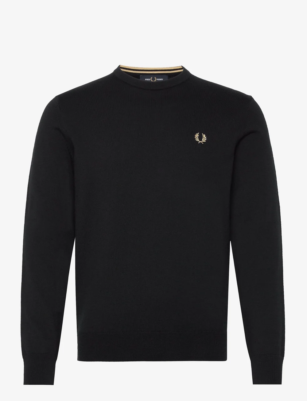 Fred Perry - CLASSIC C/N JUMPER - rund hals - black - 0