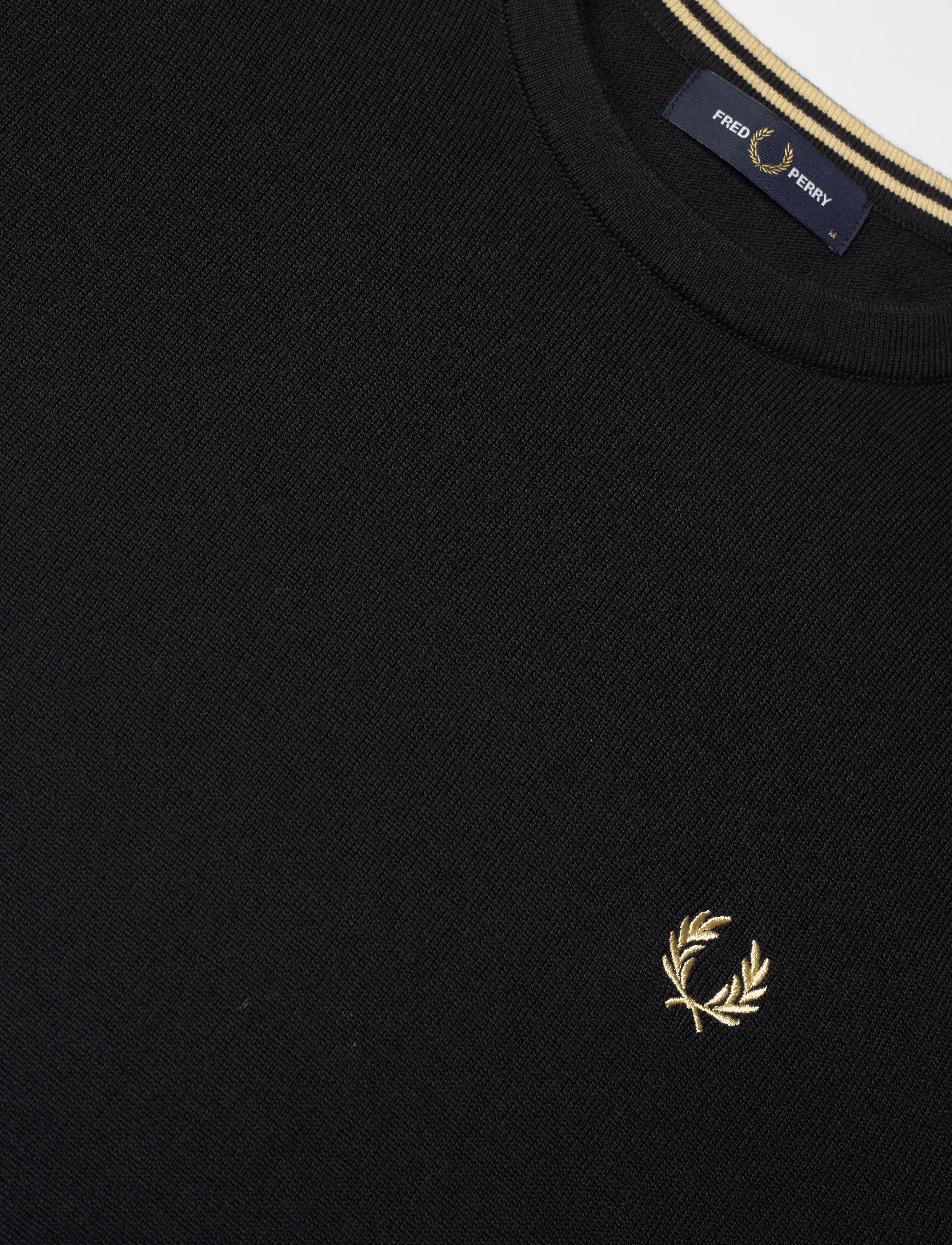 Fred Perry - CLASSIC C/N JUMPER - pulls col rond - black - 2