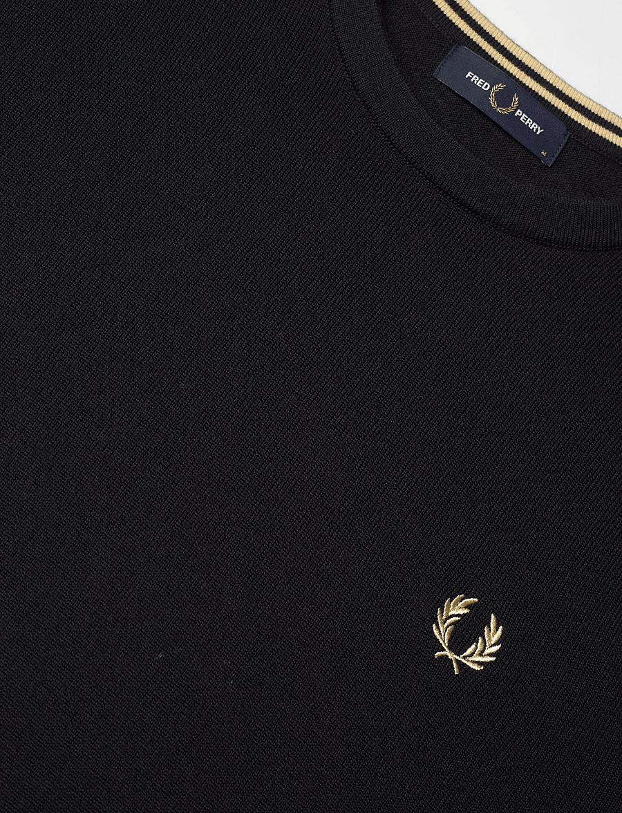 Fred Perry - CLASSIC C/N JUMPER - Ümara kaelusega - black - 2