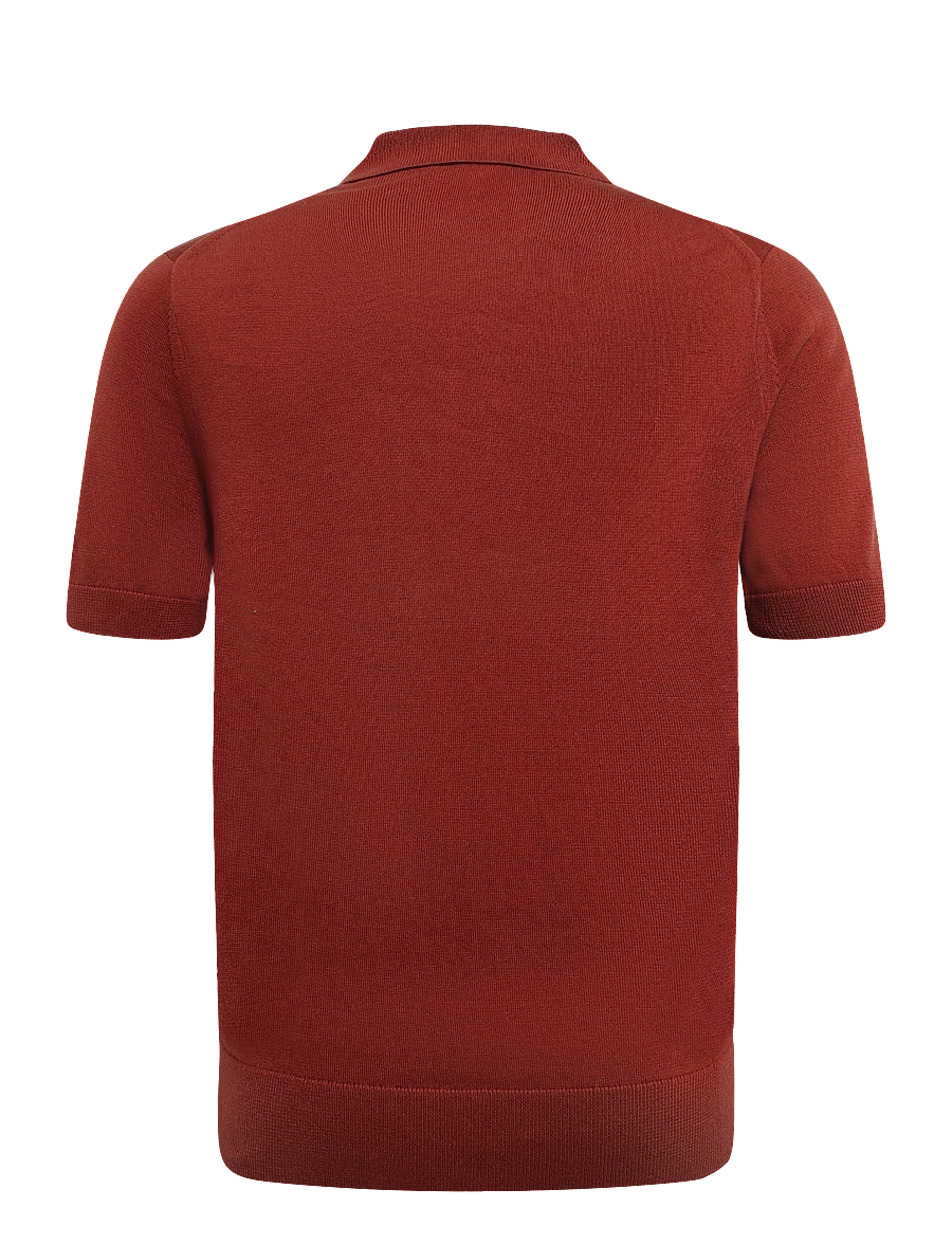Fred Perry - COTTON KNITTED SHIRT - langärmlige strick-polohemden - brandy - 2