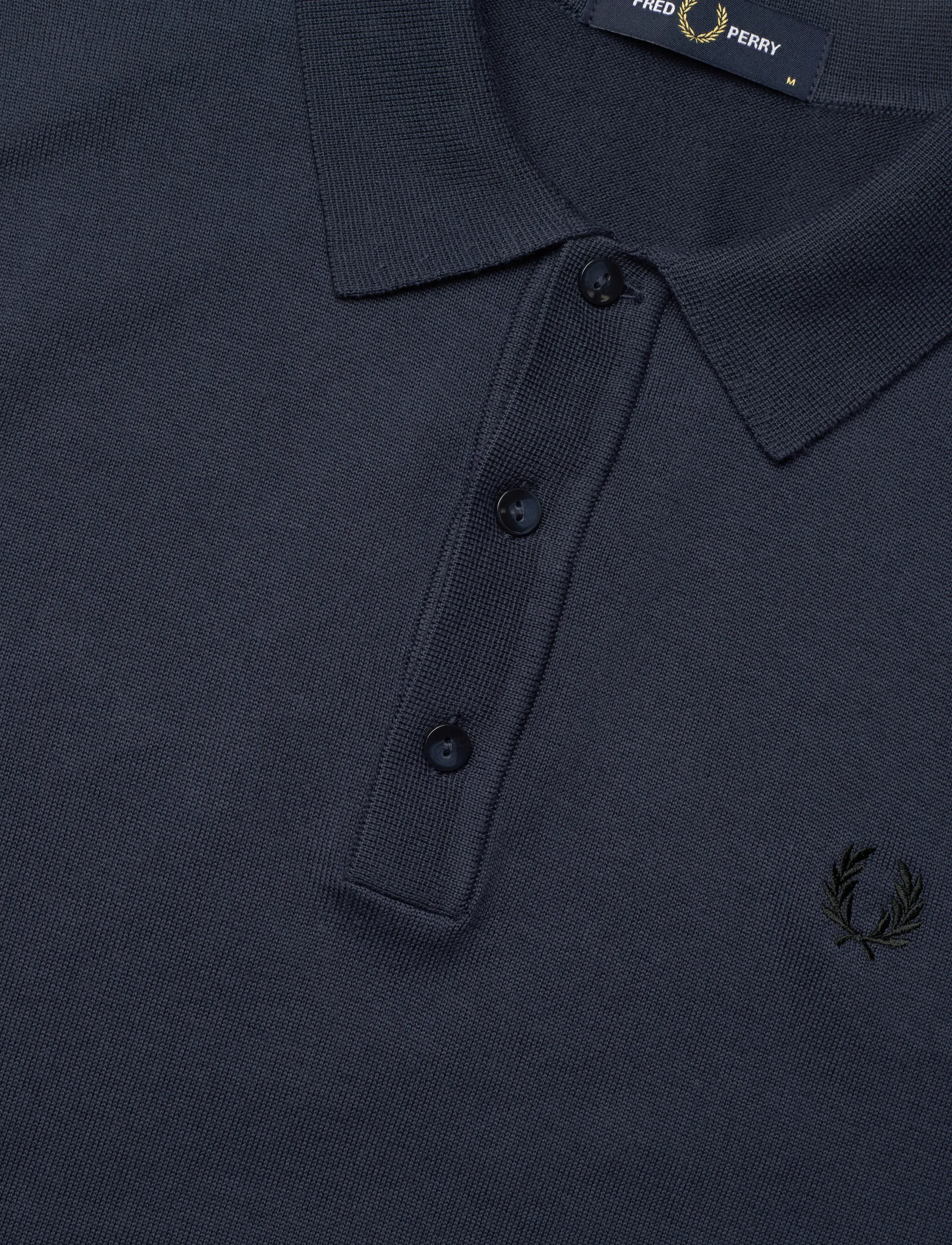 Fred Perry - COTTON KNITTED SHIRT - knitted polos - dark airforce - 5