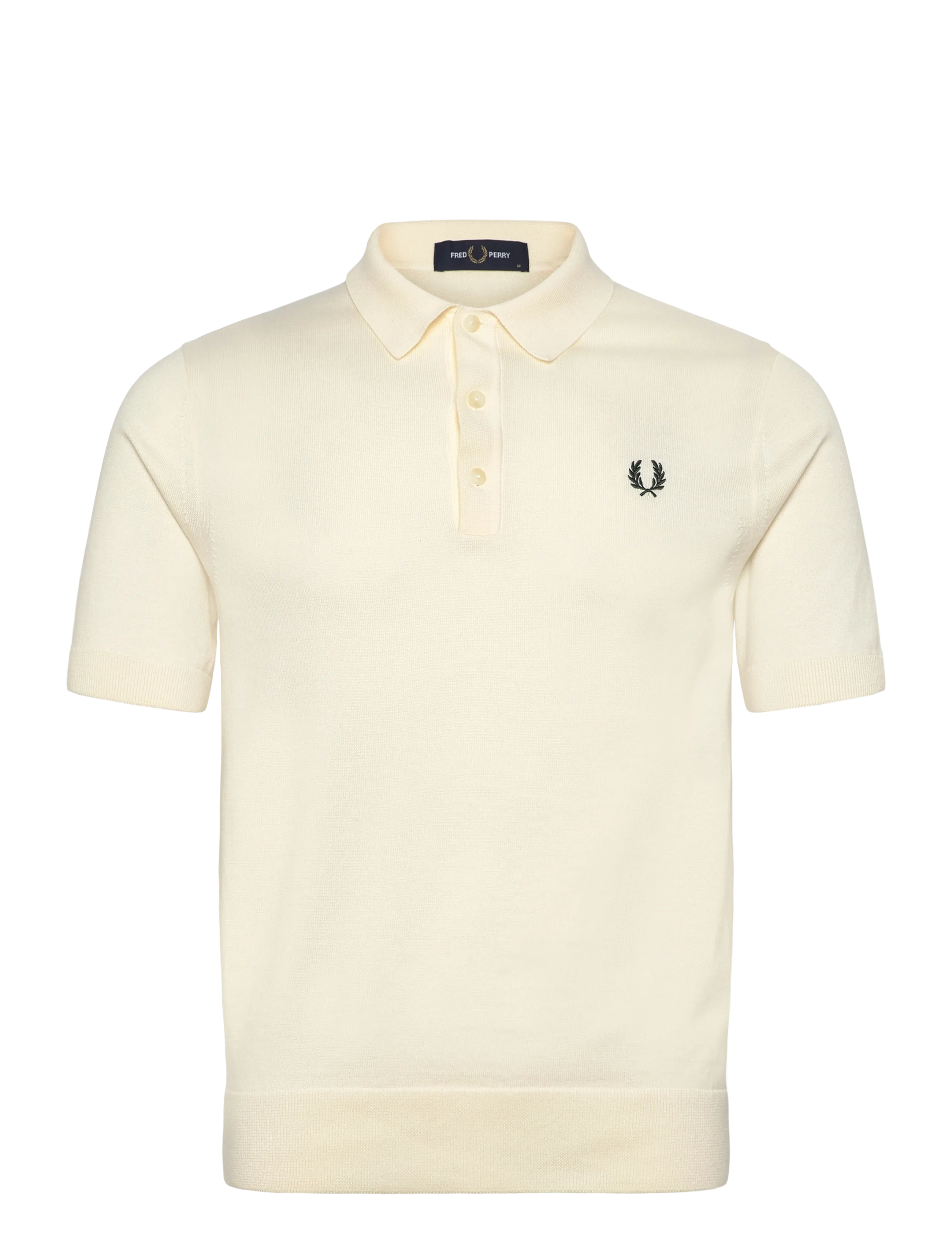 Fred Perry COTTON KNITTED SHIRT - Clothing - ECRU / cream