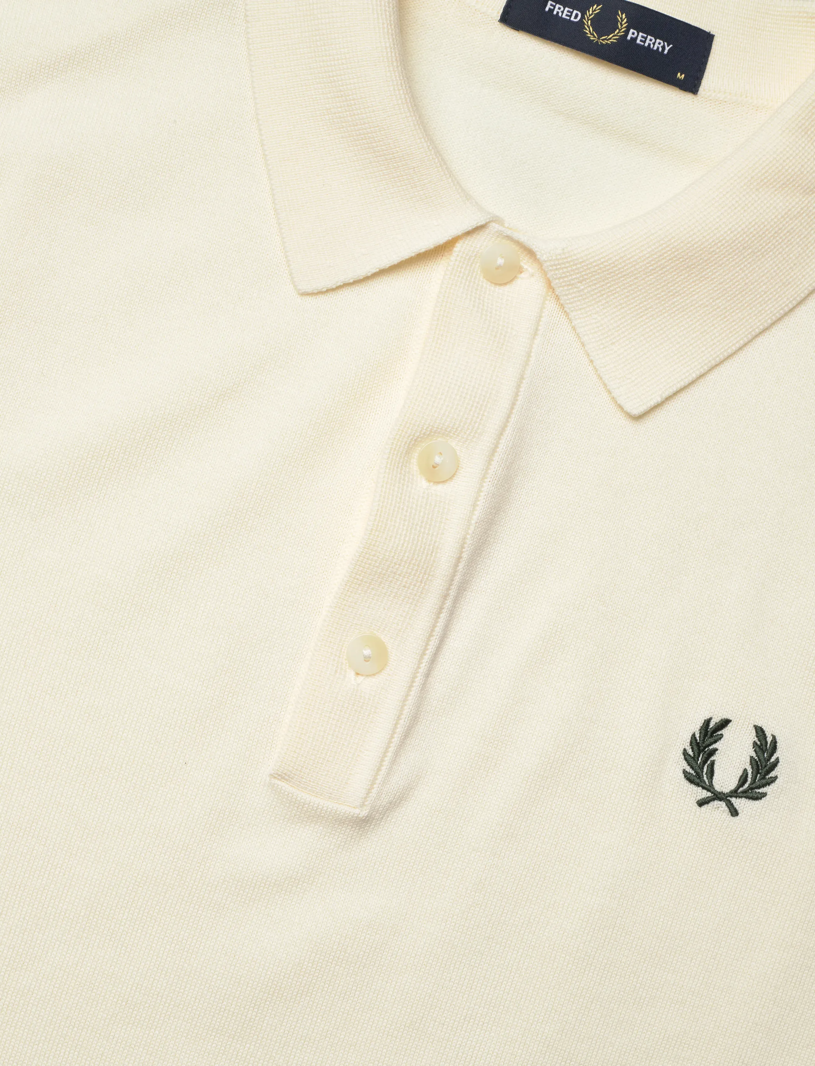 Fred Perry - COTTON KNITTED SHIRT - stickade pikéer - ecru - 2