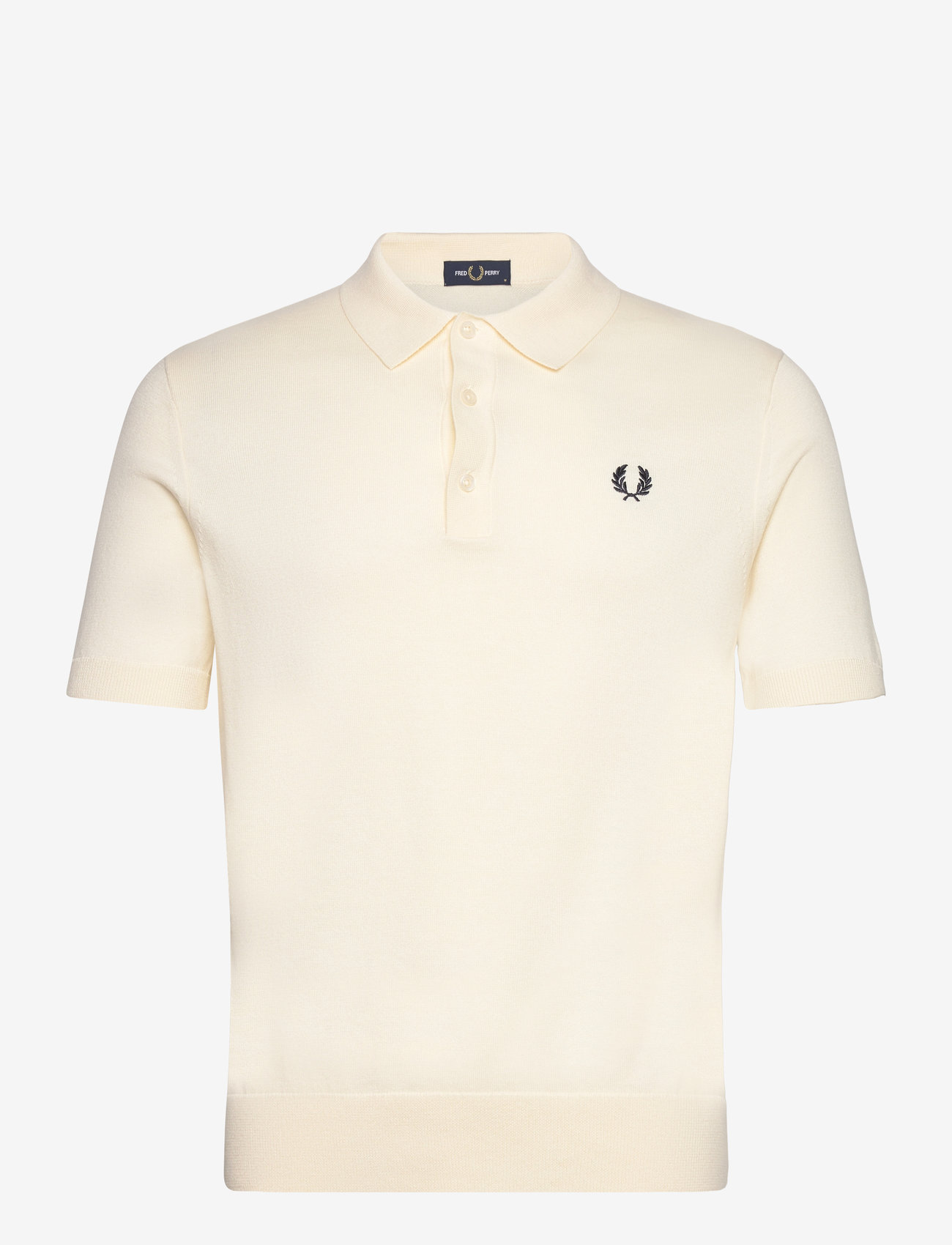 Fred Perry - COTTON KNITTED SHIRT - sügisesed riided - ecru - 0