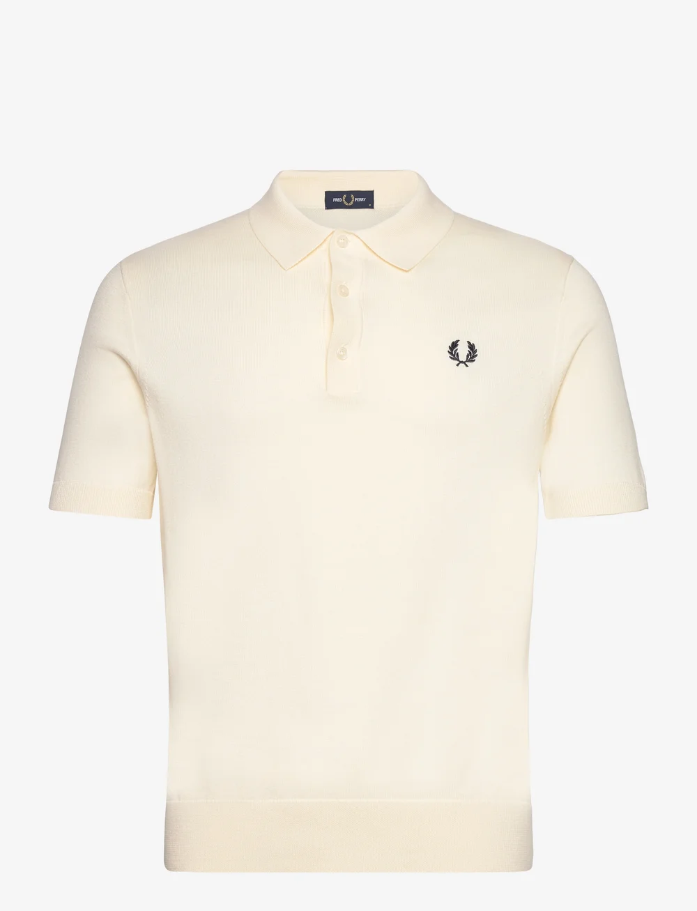 Fred Perry - COTTON KNITTED SHIRT - knitted polos - ecru - 0