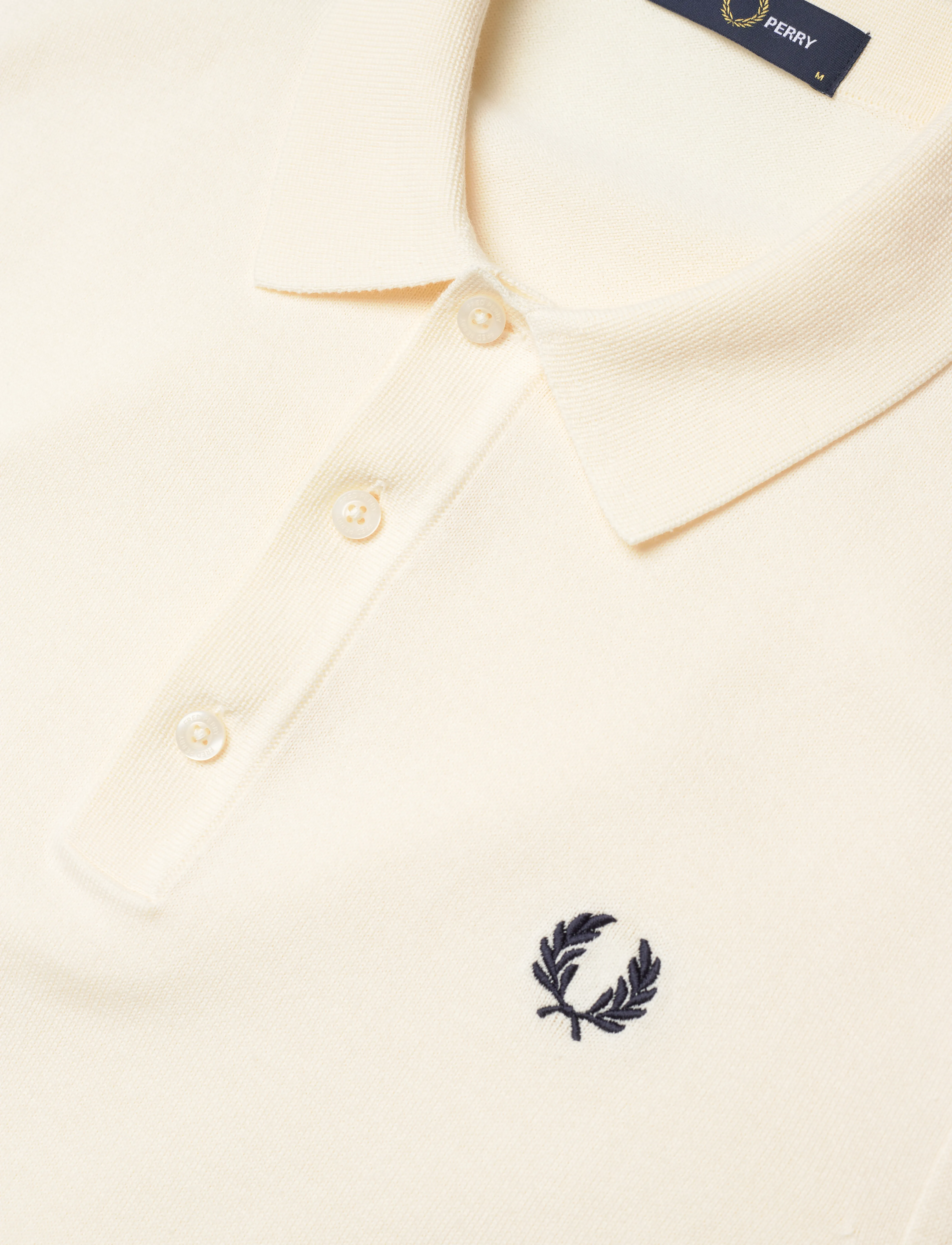 Fred Perry - COTTON KNITTED SHIRT - kootud polosärgid - ecru - 2