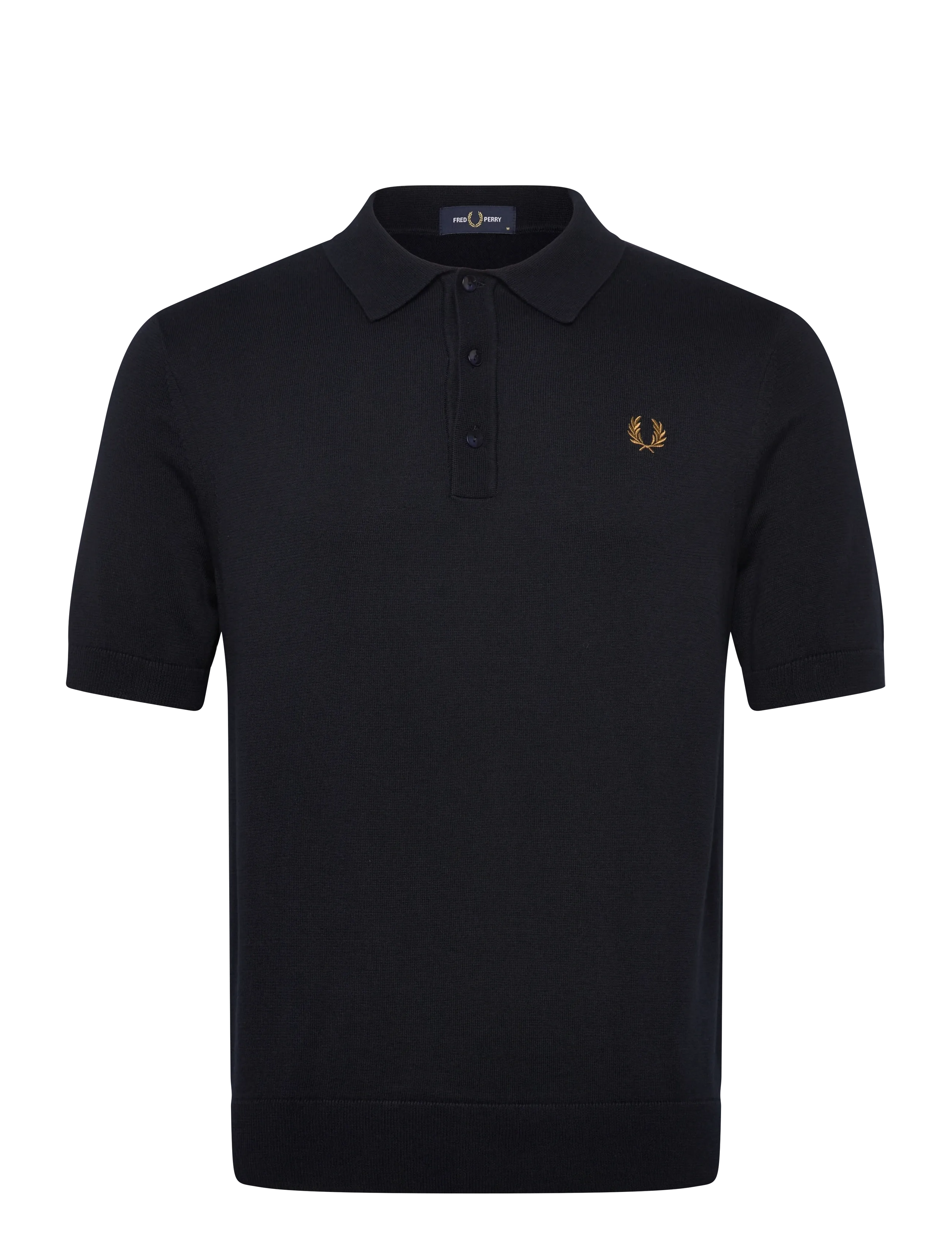 FRED PERRY Baumwolle Strick Shirt Navy - M - Herren